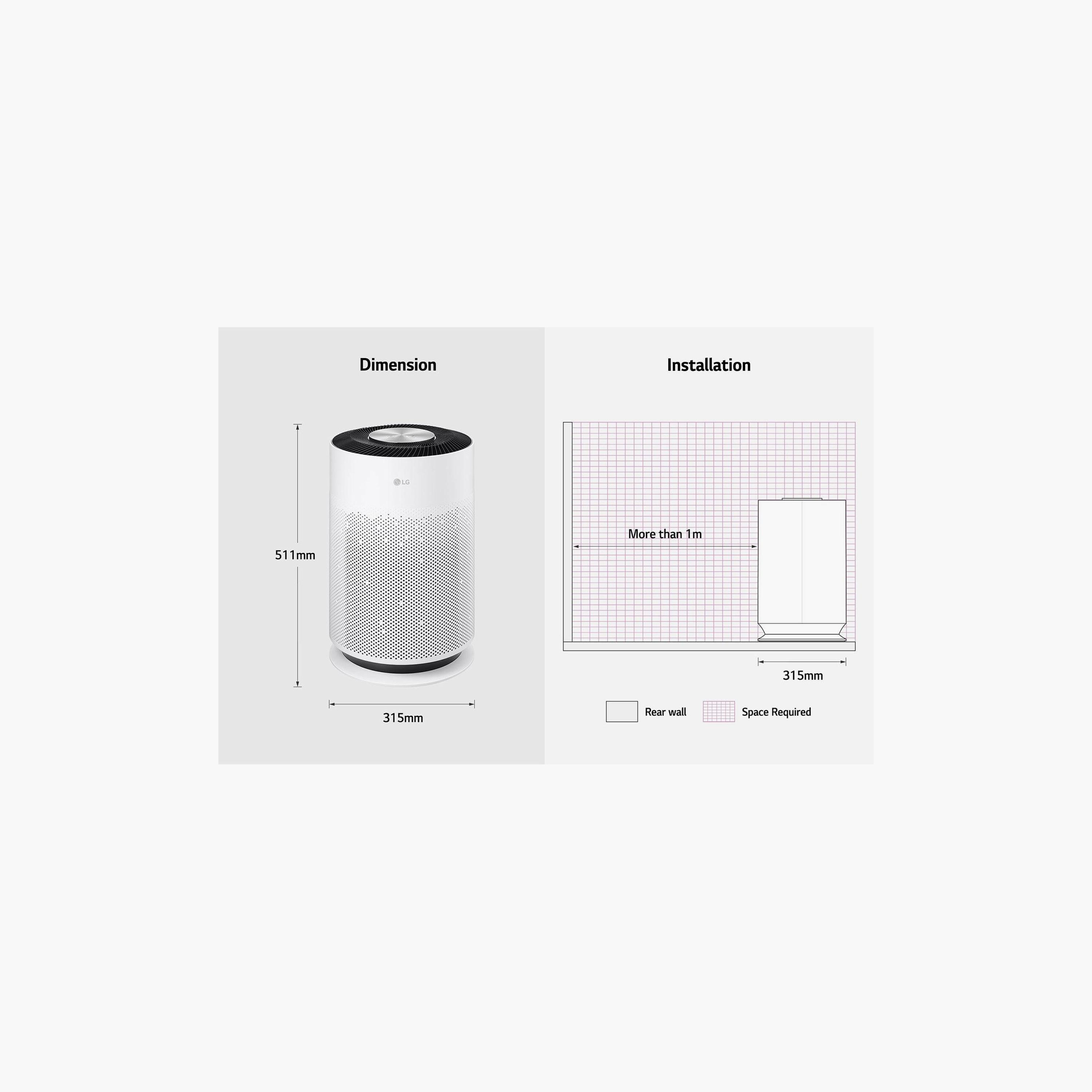 منقي الهواء إل جي بيوريكير 360 درجة أنسونز | AS60GHWG0-household-appliances-homeappliances-airpurifiers-image-3