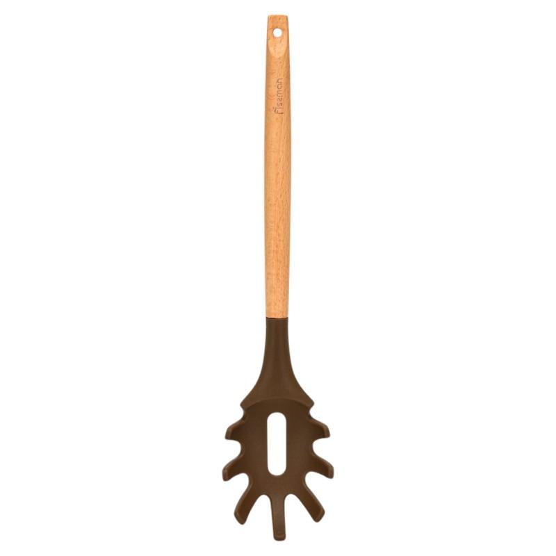 Silicone Spaghetti Server with Wooden Handle-household-kitchen-kitchentoolsandutensils-foodservingtools-image-1