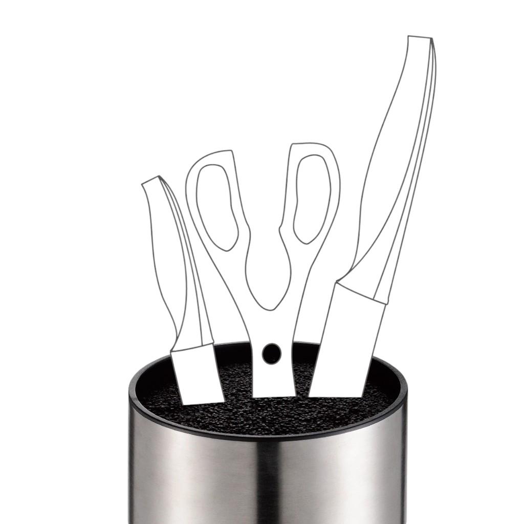 Stainless Steel Kitchen Knife Organizer - 11x11x22 cms-household-kitchen-kitchenorganising-countertoporganising-image-3
