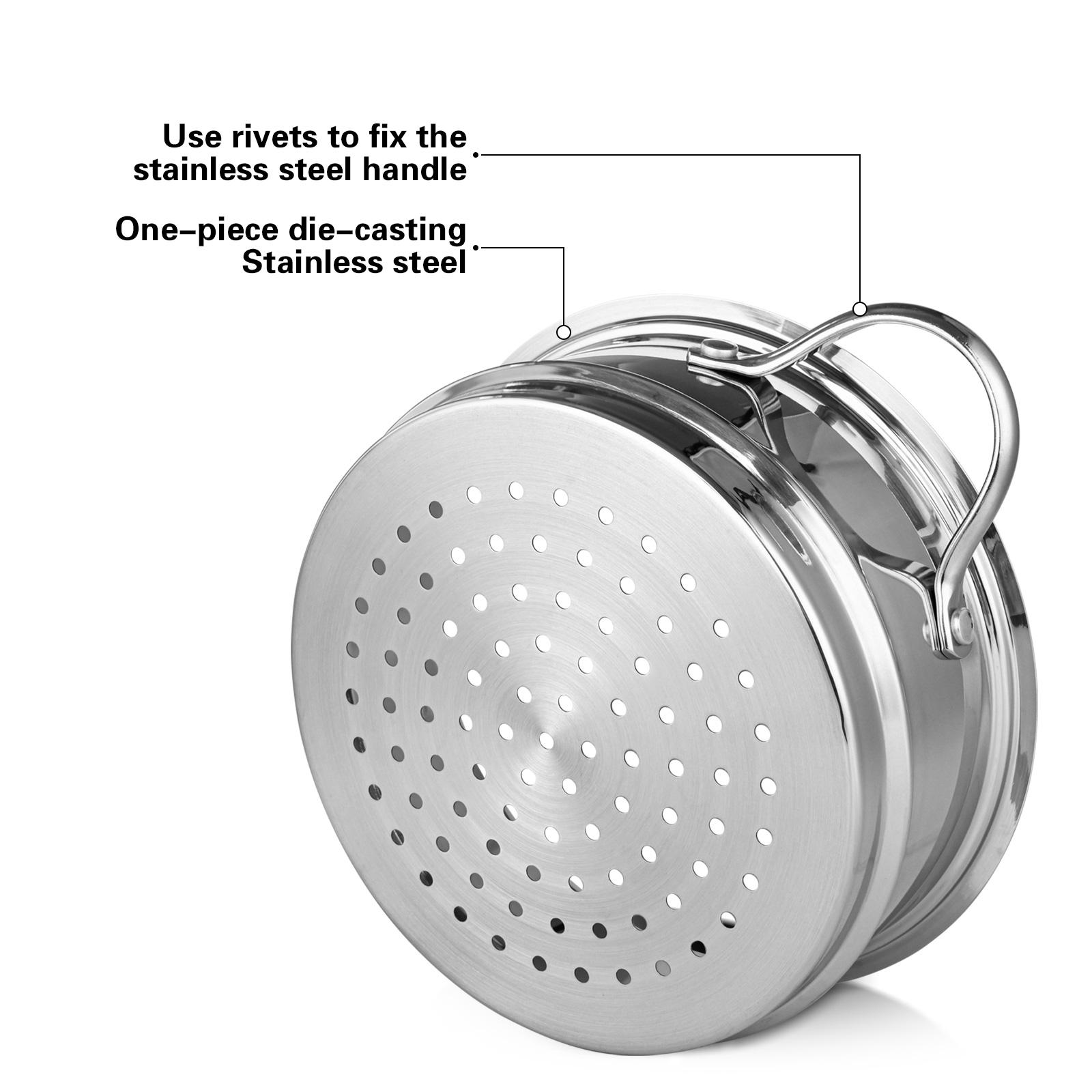 Stainless Steel Steamer Insert with Side Handles-household-kitchen-kitchentoolsandutensils-cookingutensils-image-4
