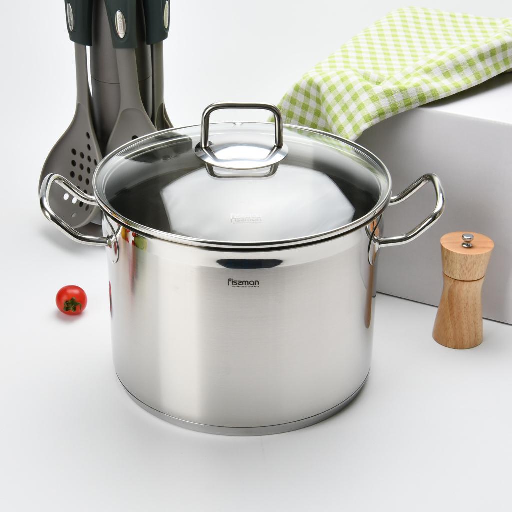 Tahara Stainless Steel Stockpot with Glass Lid-household-kitchen-cookware-potsandpans-image-1