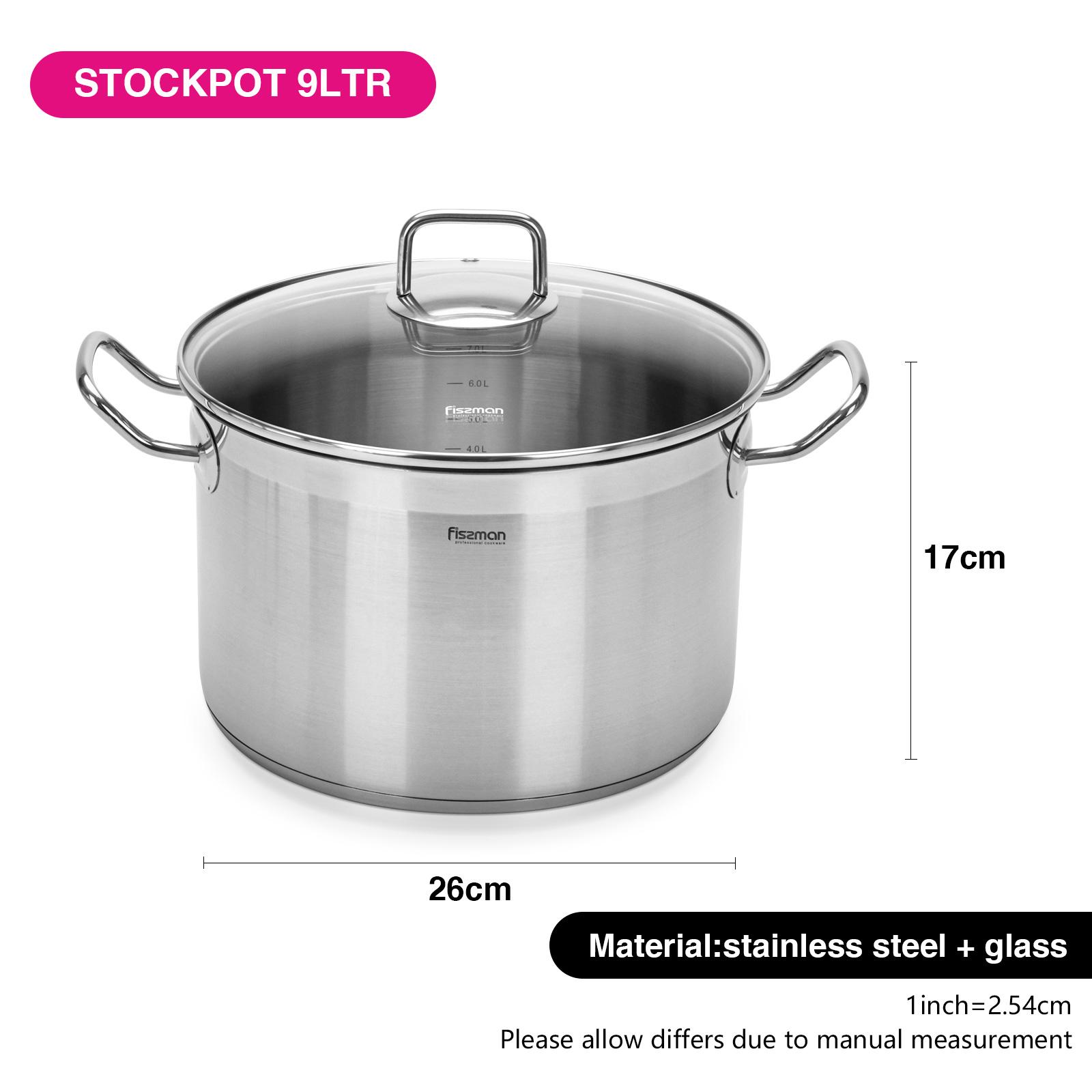 Tahara Stainless Steel Stockpot with Glass Lid-household-kitchen-cookware-potsandpans-image-4