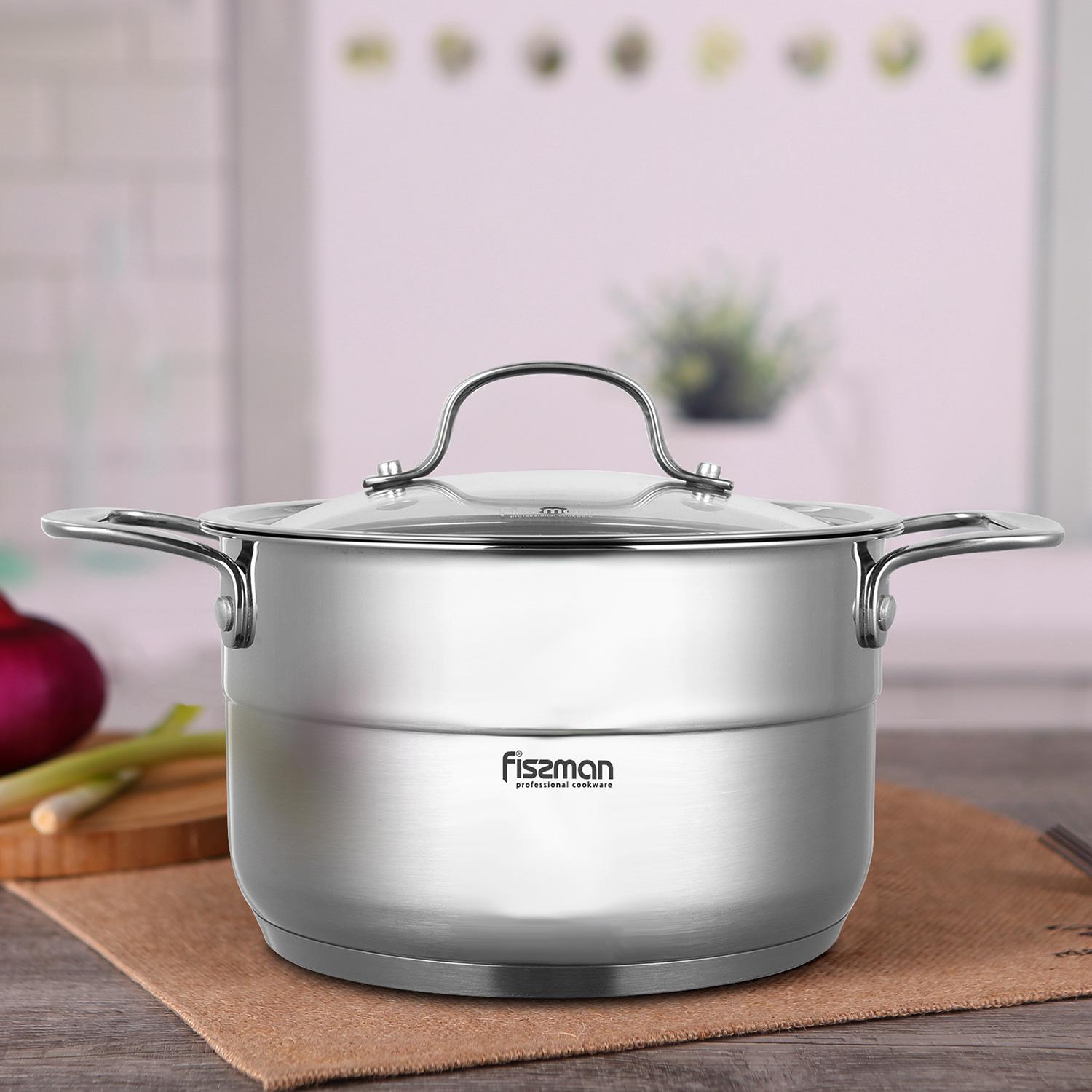 كسرولة ستانلس ستيل بغطاء زجاجي نورديا من فيسمان - 500 مل-household-kitchen-cookware-potsandpans-image-2
