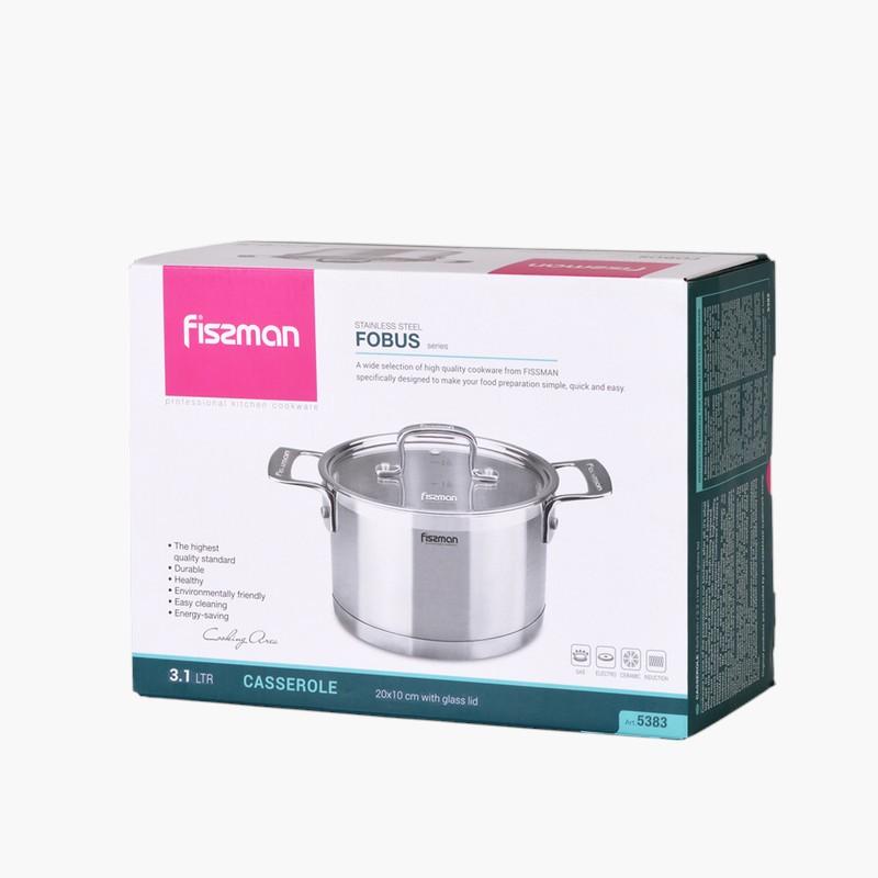 Fobus Stainless Steel Stockpot with Glass Lid - 3.1 L-household-kitchen-cookware-potsandpans-image-5