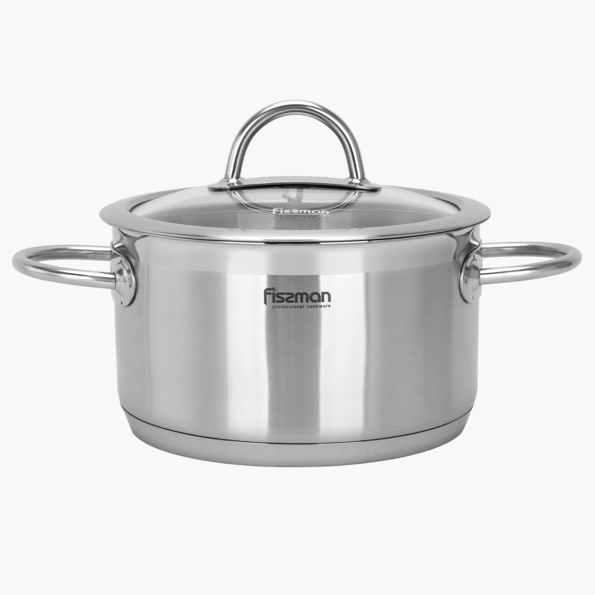 Fissman Benjamin Stainless Steel Casserole with Glass Lid - 2.5 L-household-kitchen-cookware-potsandpans-image-5