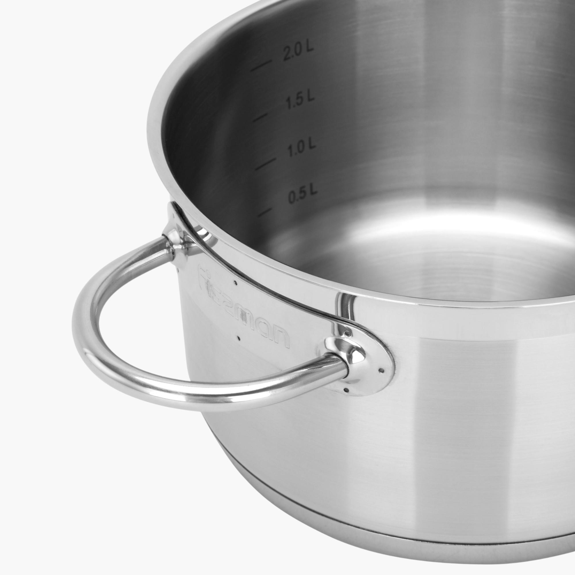 Fissman Benjamin Stainless Steel Casserole with Glass Lid - 2.5 L-household-kitchen-cookware-potsandpans-image-6