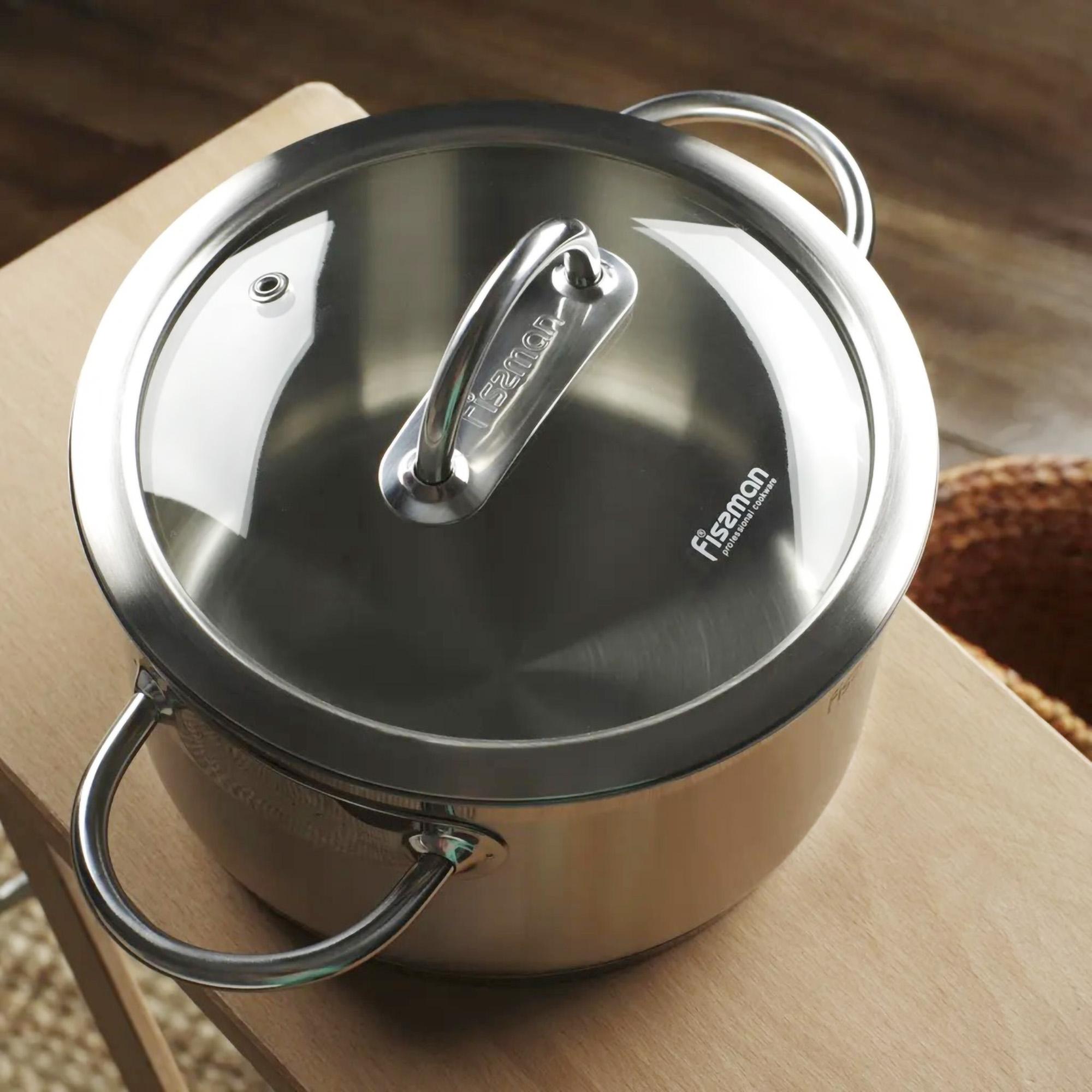 Fissman Benjamin Stainless Steel Casserole with Glass Lid - 2.5 L-household-kitchen-cookware-potsandpans-image-7