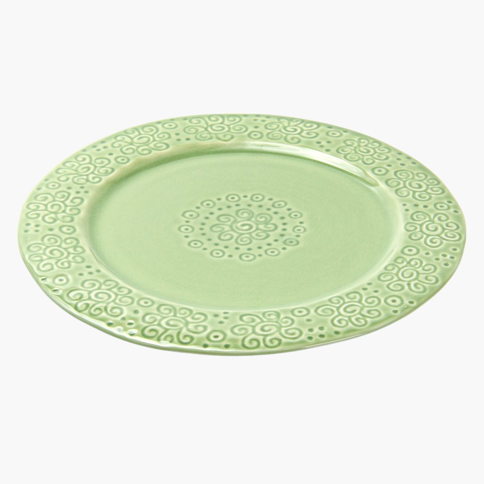 Ceramic Dinner Plate with Craquelure Effect - 27 cms-household-dining-dinnerware-plates-image-2
