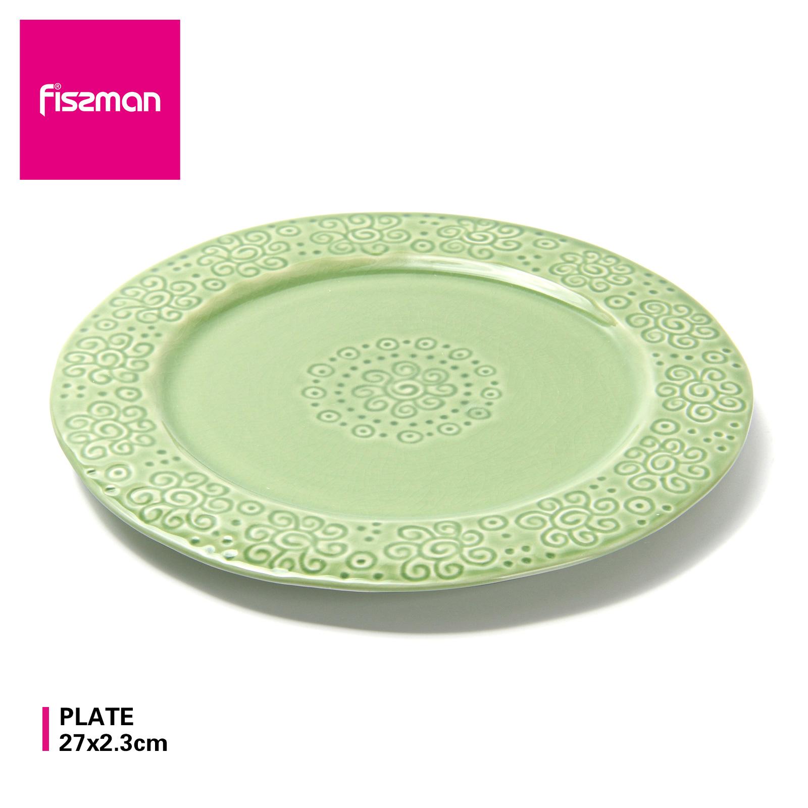 Ceramic Dinner Plate with Craquelure Effect - 27 cms-household-dining-dinnerware-plates-image-3