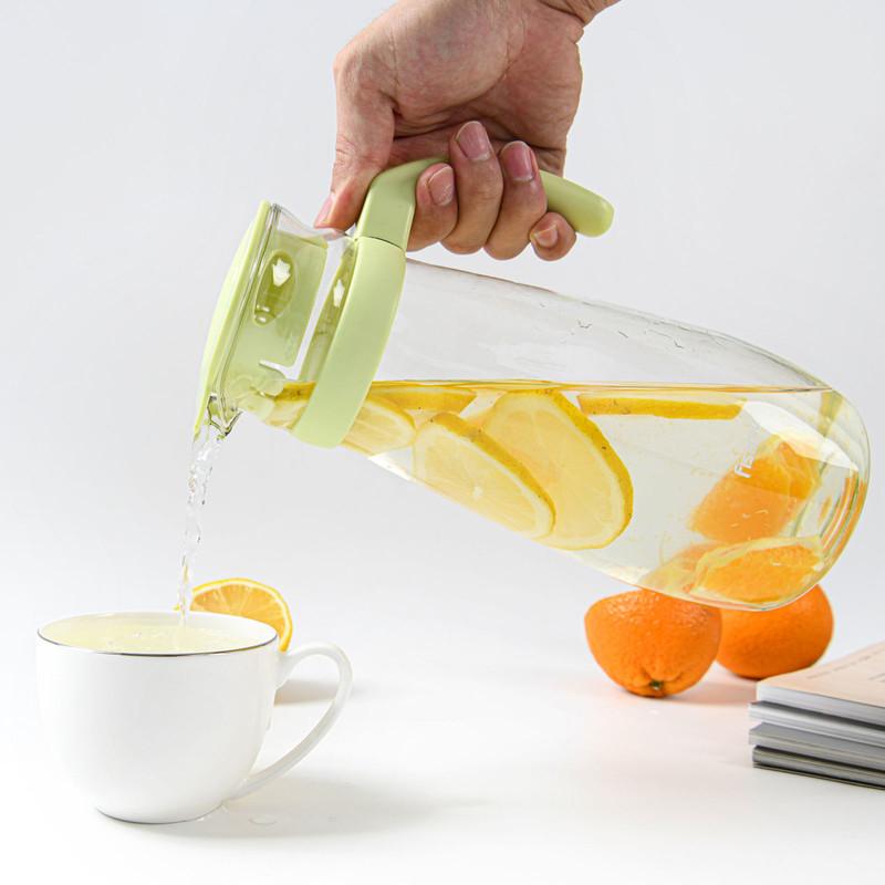 Glass Jug with Lid and Spout - 1.3 L-household-dining-drinkserveware-jugsdecantersandcarafes-image-1