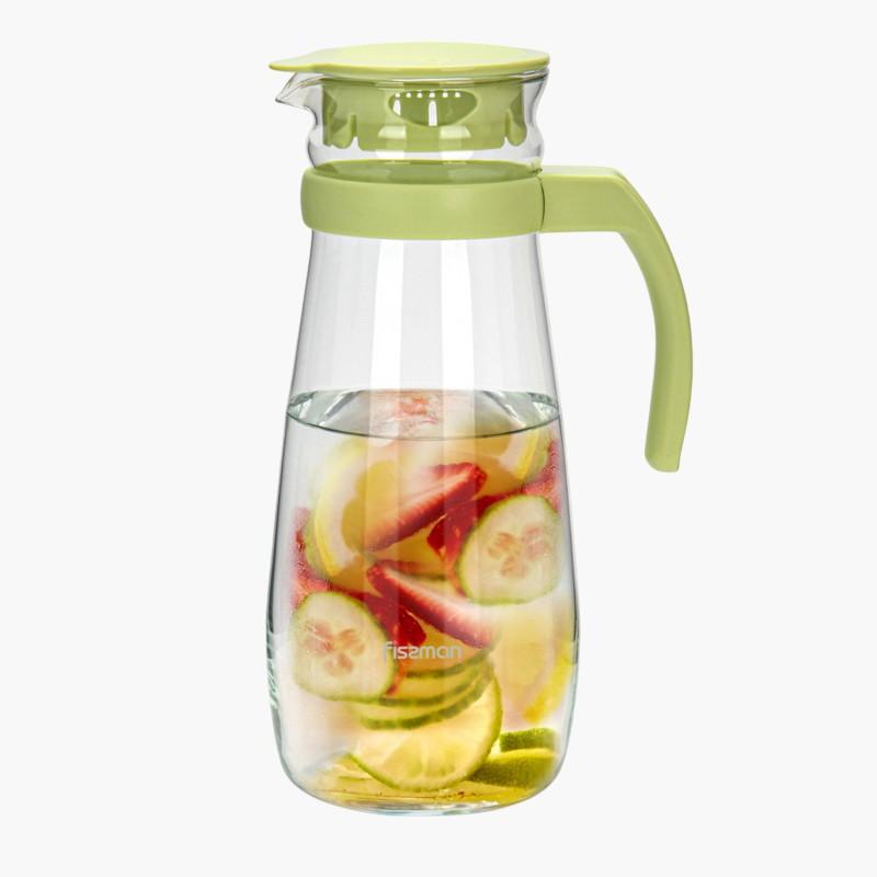 Glass Jug with Lid and Spout - 1.3 L-household-dining-drinkserveware-jugsdecantersandcarafes-image-2