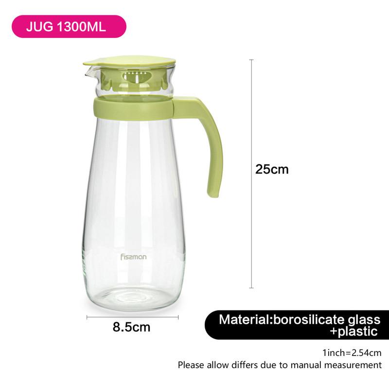 Glass Jug with Lid and Spout - 1.3 L-household-dining-drinkserveware-jugsdecantersandcarafes-image-3