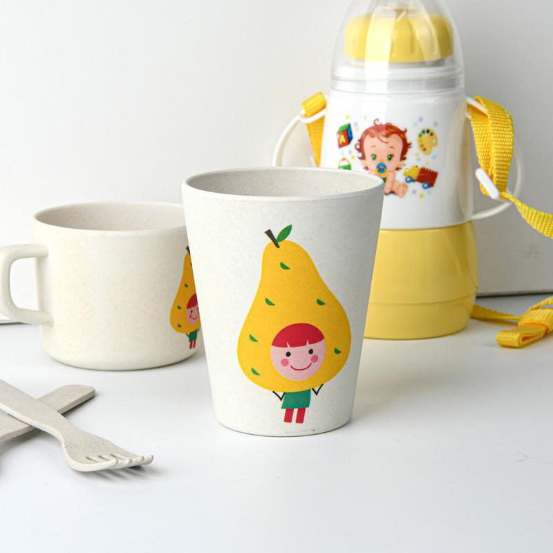 Pear Print Bamboo Fibre Tumbler - 300 ml-household-dining-glassware-drinkingglasses-image-1