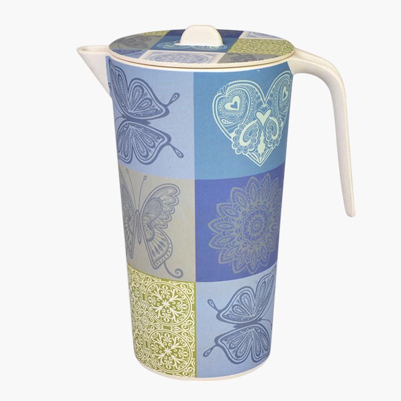 Fissman Butterfly Print Bamboo Fibre Pitcher Jug - 1.7 L-household-dining-drinkserveware-jugsdecantersandcarafes-image-1