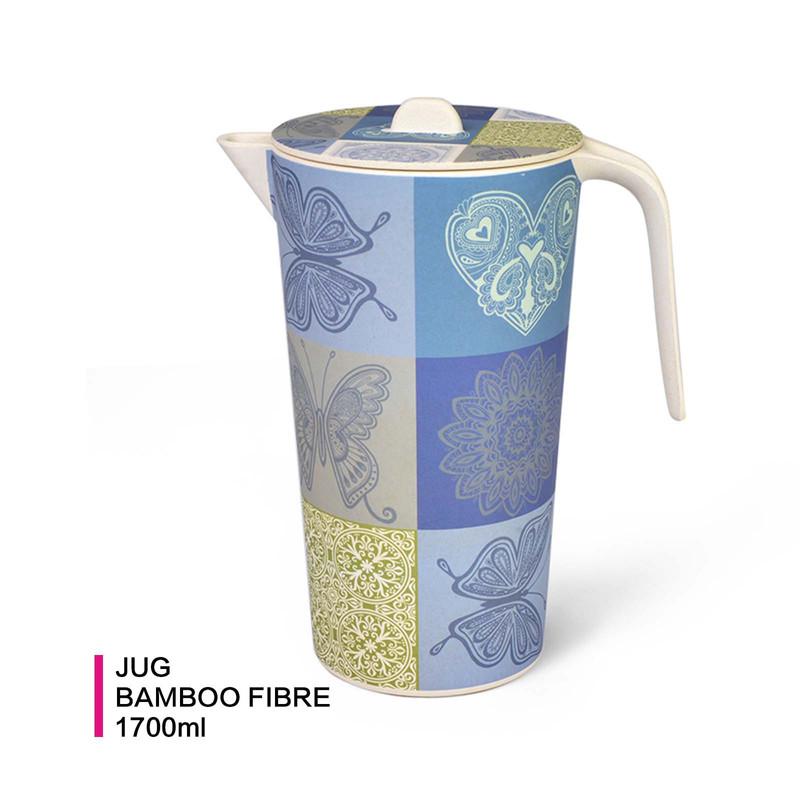 Fissman Butterfly Print Bamboo Fibre Pitcher Jug - 1.7 L-household-dining-drinkserveware-jugsdecantersandcarafes-image-3