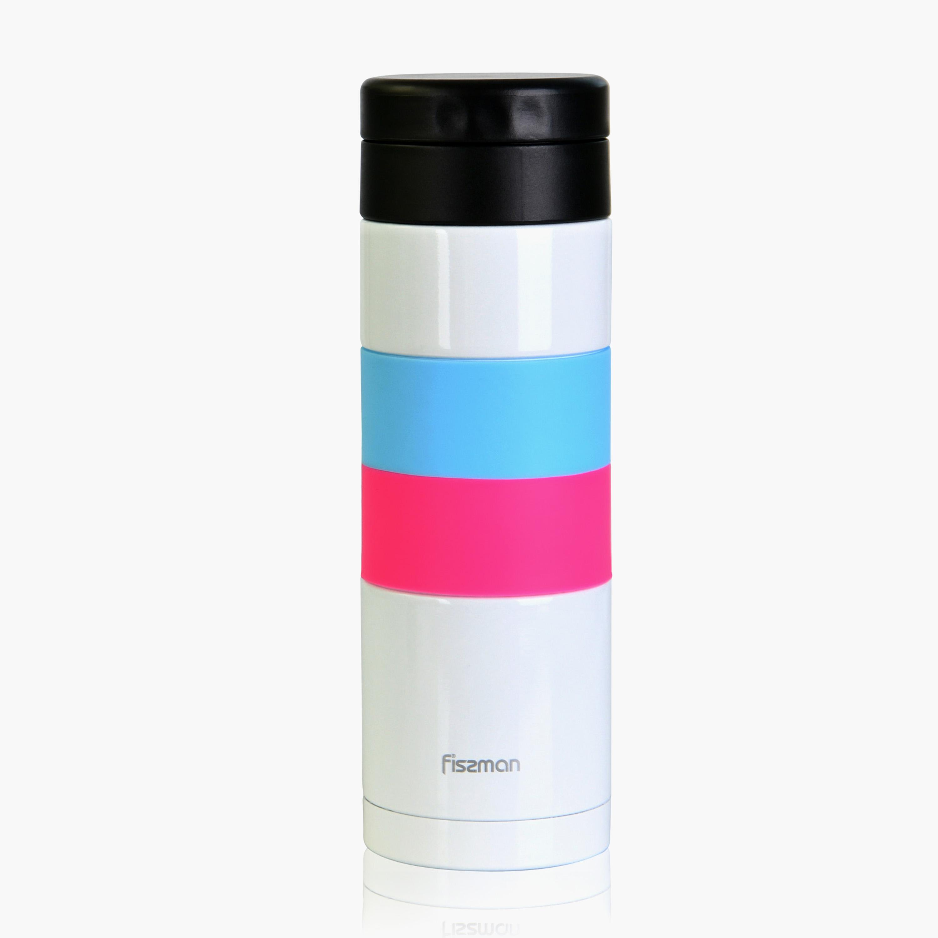 Colourblock Stainless Steel Double Wall Vacuum Bottle - 350 ml-household-dining-teaandcoffee-vacuumflaskscoffeeandteapots-image-2
