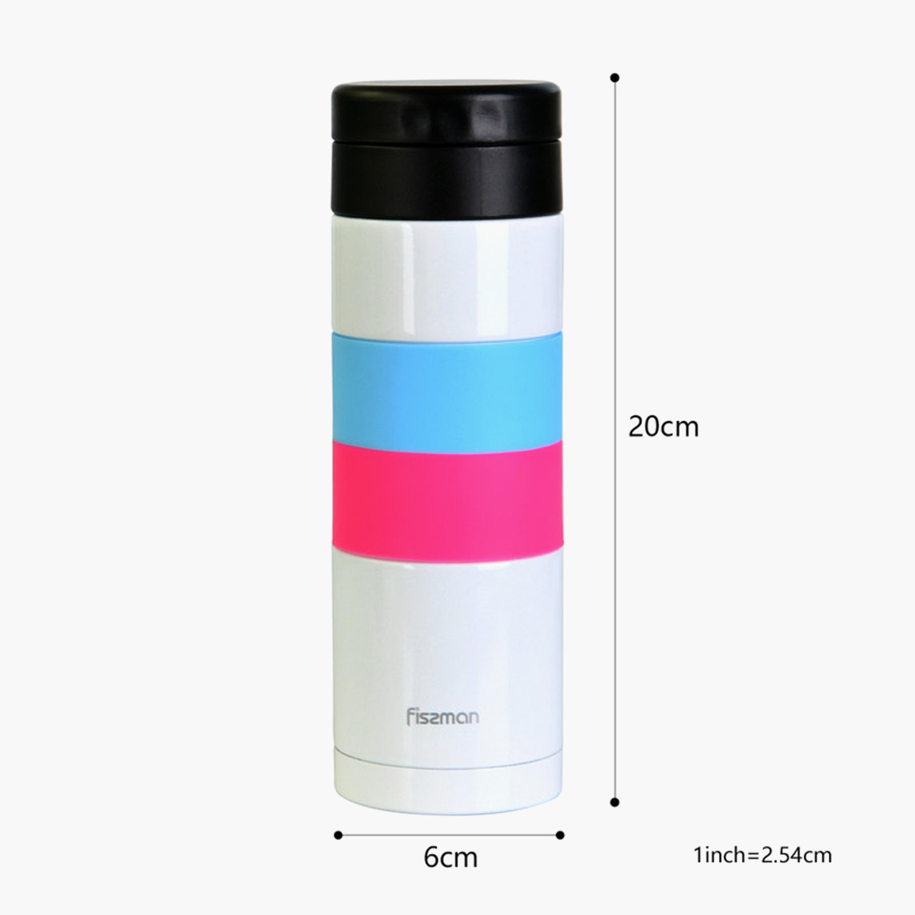 Colourblock Stainless Steel Double Wall Vacuum Bottle - 350 ml-household-dining-teaandcoffee-vacuumflaskscoffeeandteapots-image-3