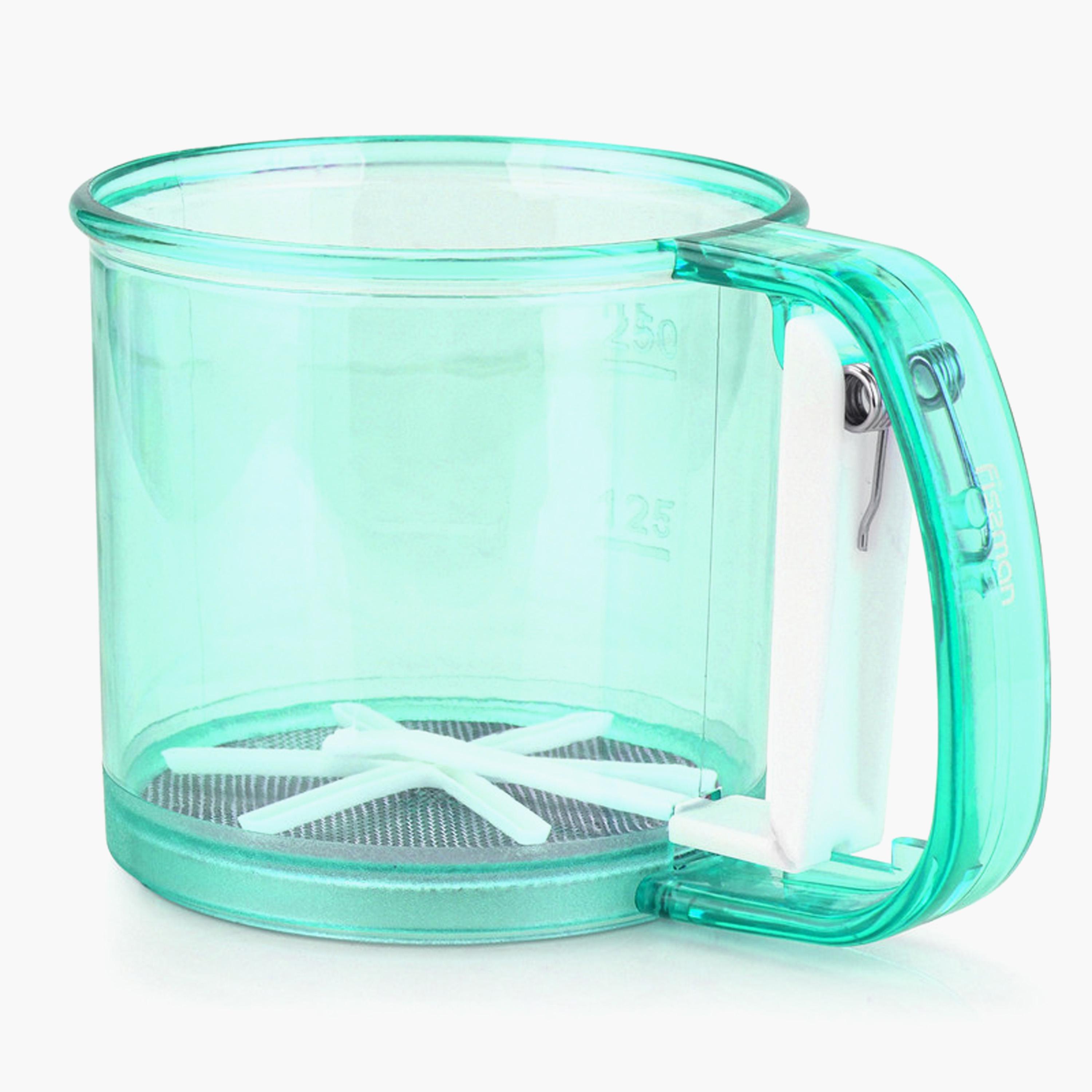Flour Sifter Mug with Spring Mechanism-household-kitchen-bakeware-bakingtoolsandaccessories-image-1