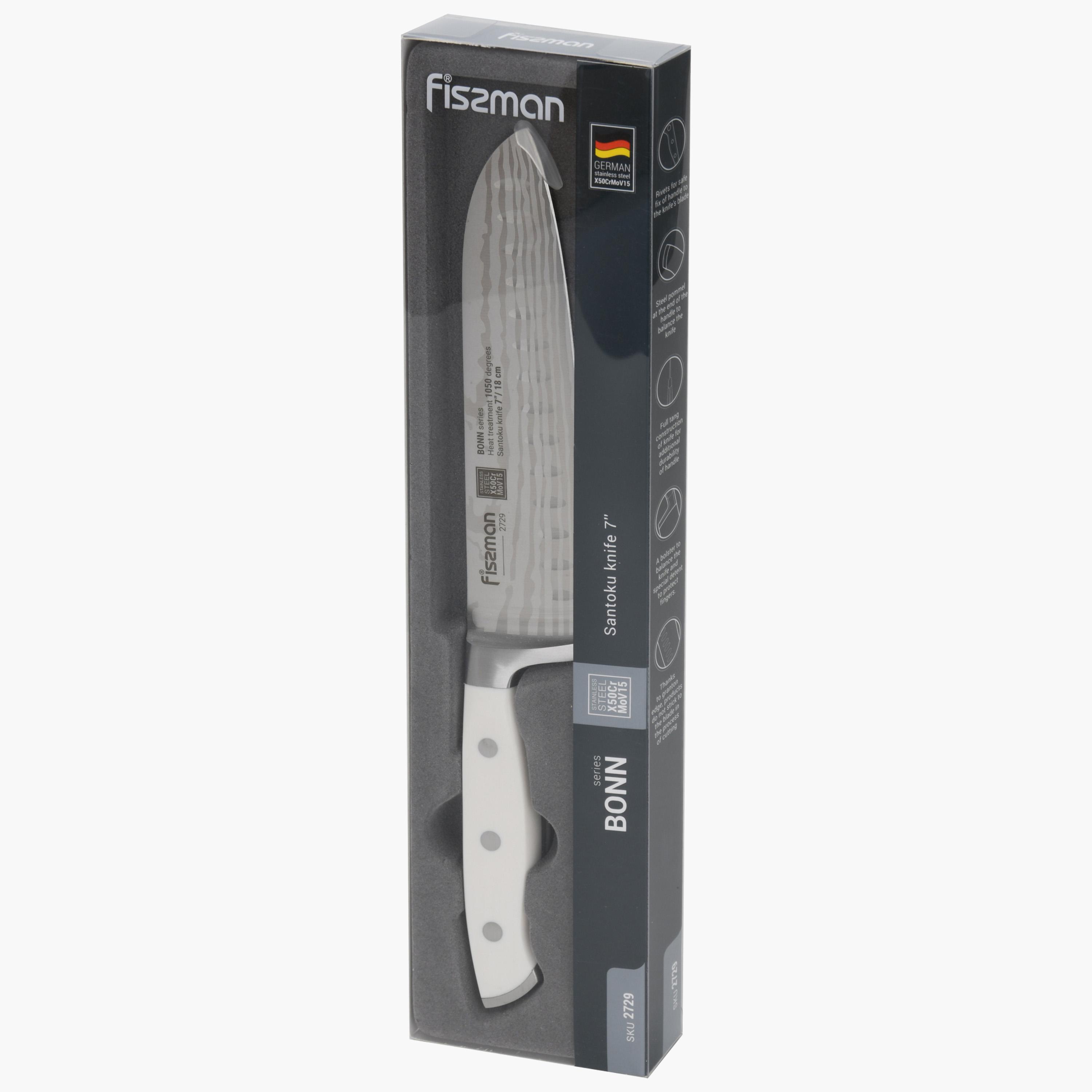 Fissman 7-inch Stainless Steel Santoku Knife - Bonn-household-kitchen-kitchentoolsandutensils-knives-image-7