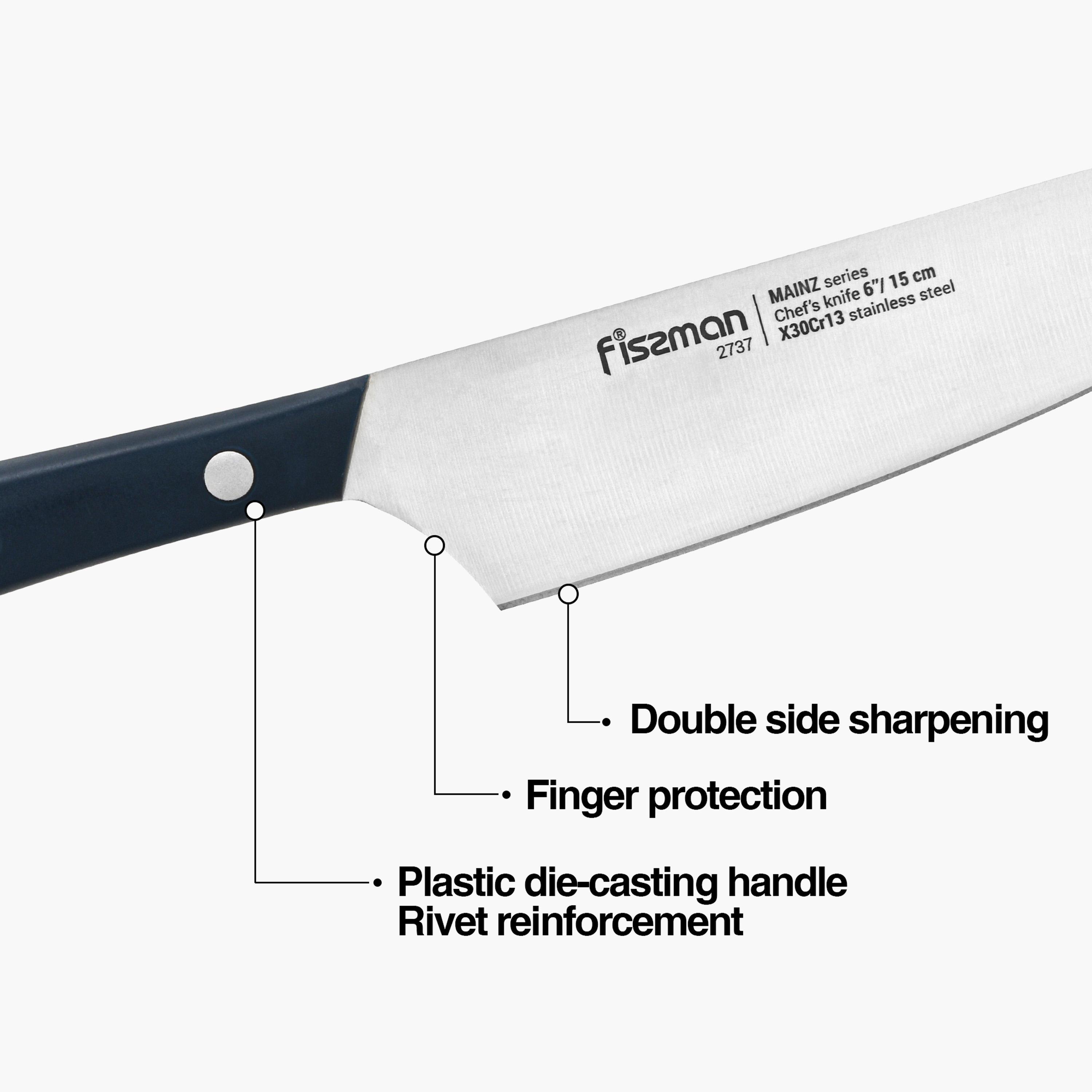 سكين شيف 6 بوصة ستانلس ستيل من فيسمان - ماينز-household-kitchen-kitchentoolsandutensils-knives-image-2