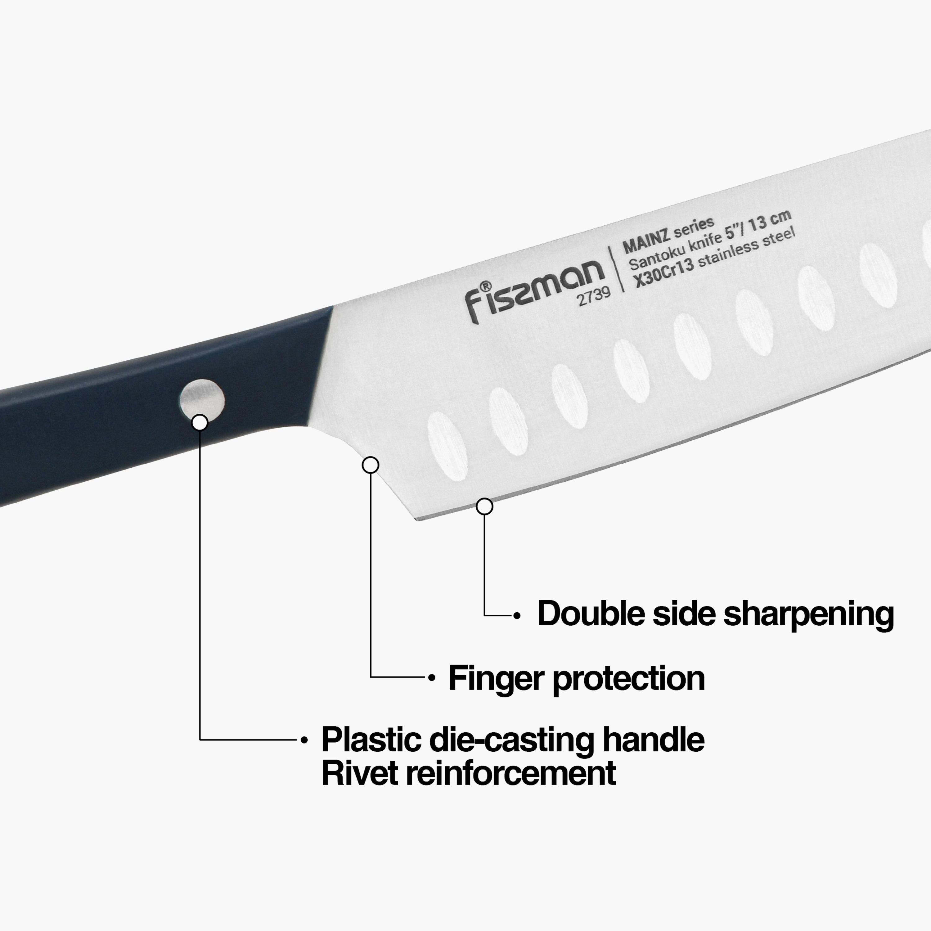 Mainz 5-inch Stainless Steel Santoku Knife -household-kitchen-kitchentoolsandutensils-knives-image-2