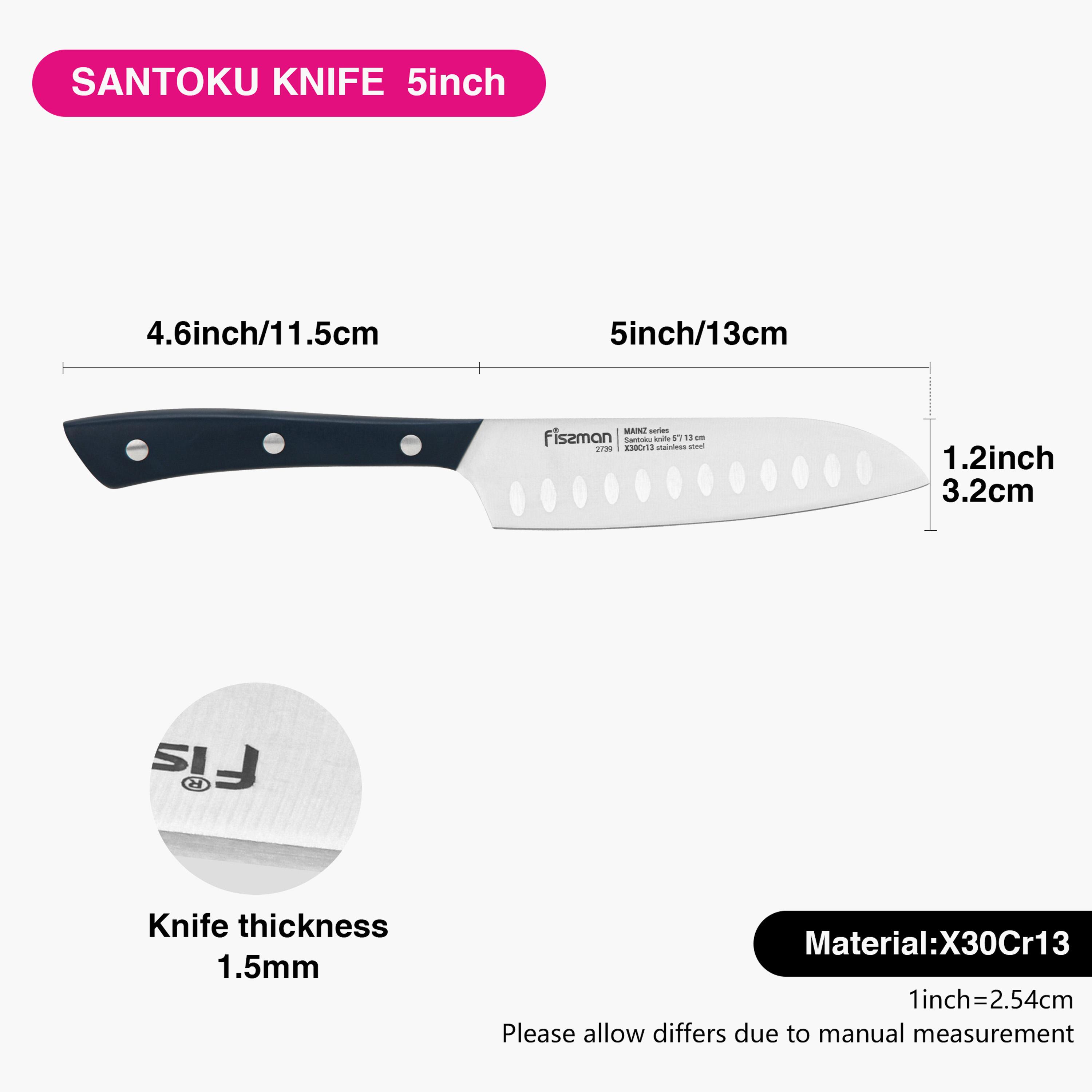 Mainz 5-inch Stainless Steel Santoku Knife -household-kitchen-kitchentoolsandutensils-knives-image-3