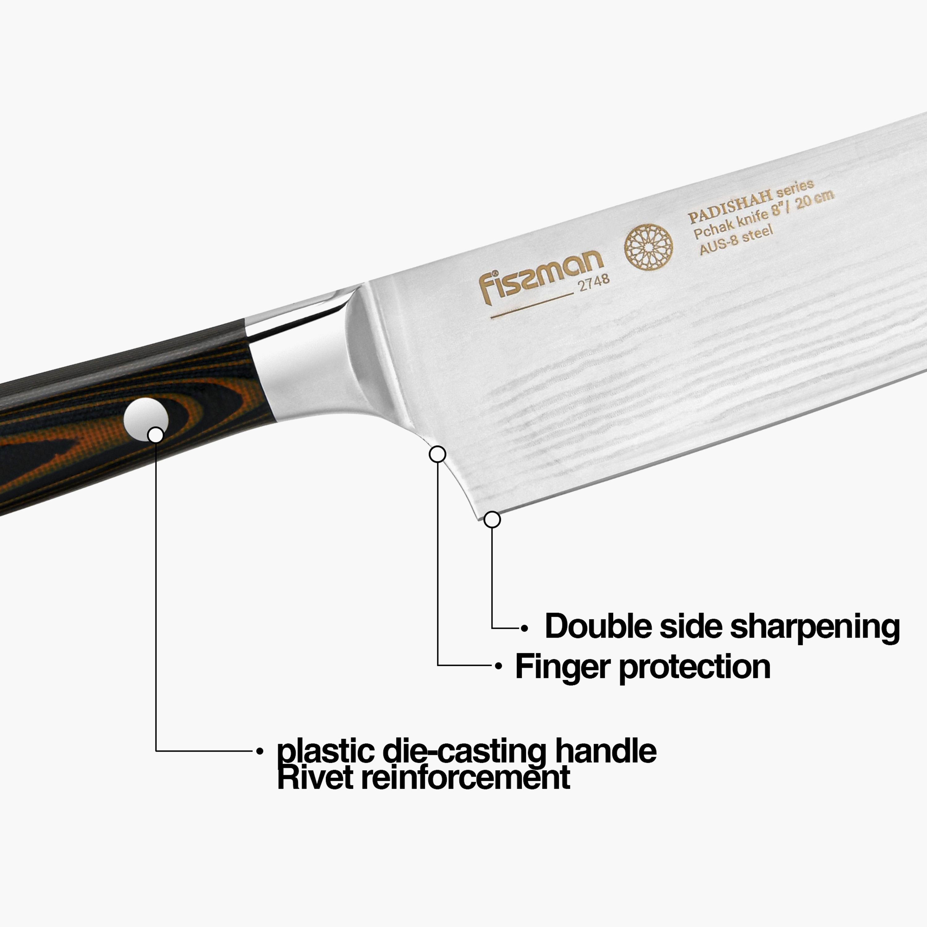 سكين بتشاك 8 بوصة ستانلس ستيل من فيسمان – باديشاه-household-kitchen-kitchentoolsandutensils-knives-image-2