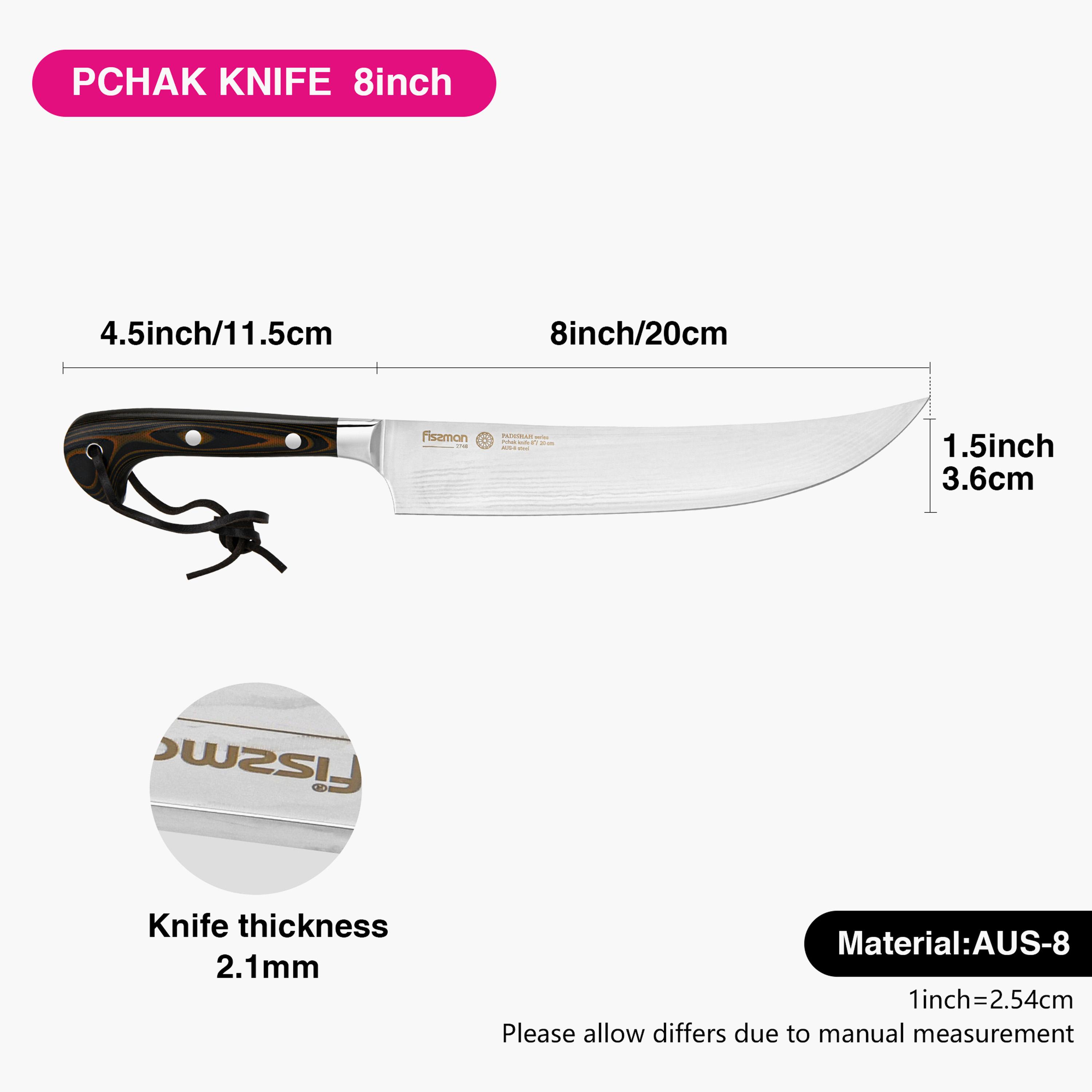 سكين بتشاك 8 بوصة ستانلس ستيل من فيسمان – باديشاه-household-kitchen-kitchentoolsandutensils-knives-image-4