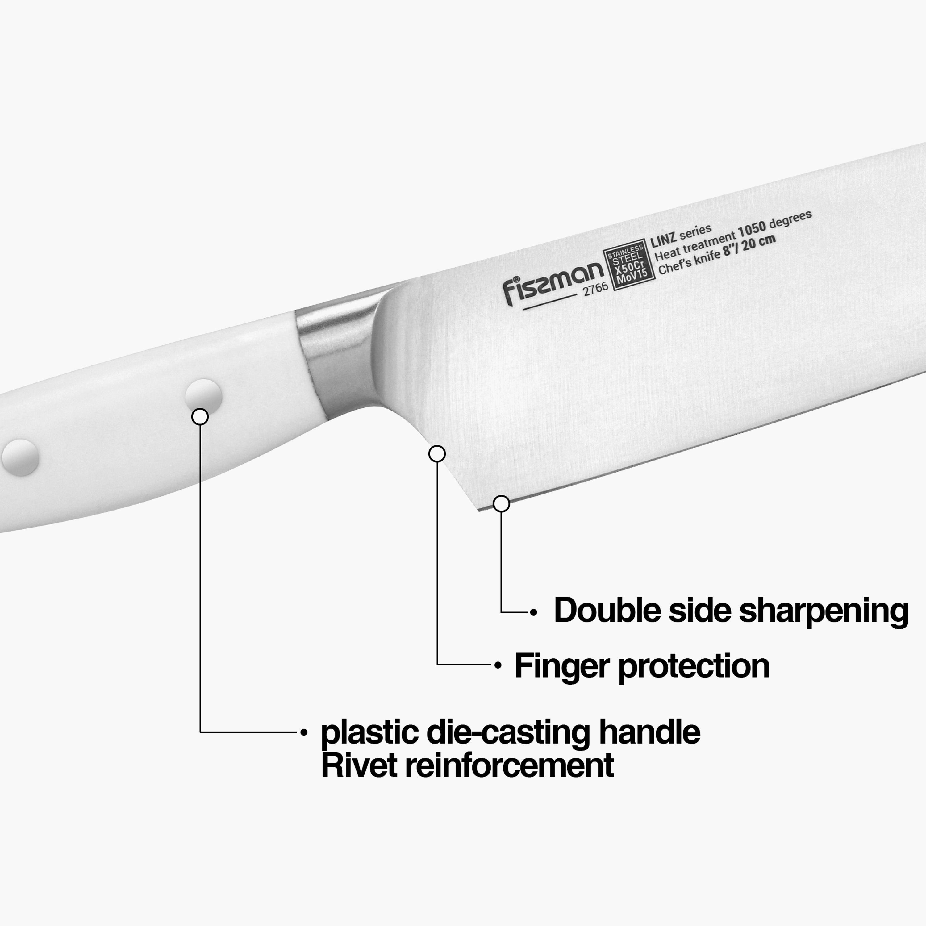 سكين شيف 8 بوصة ستانلس ستيل من فيسمان - لينز-household-kitchen-kitchentoolsandutensils-knives-image-2