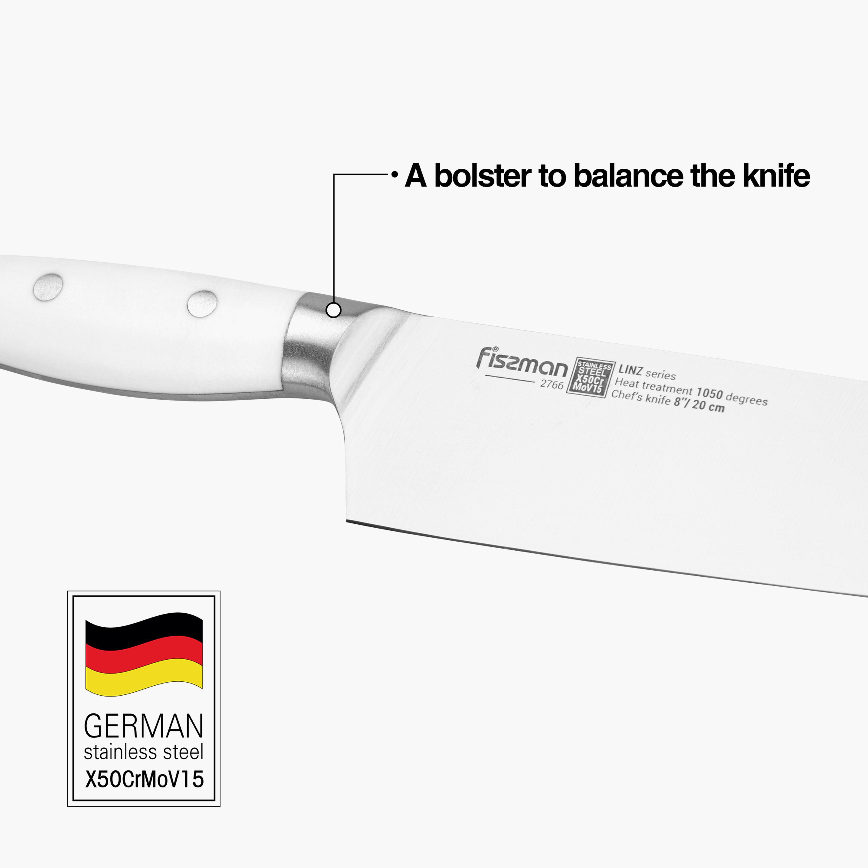 سكين شيف 8 بوصة ستانلس ستيل من فيسمان - لينز-household-kitchen-kitchentoolsandutensils-knives-image-3