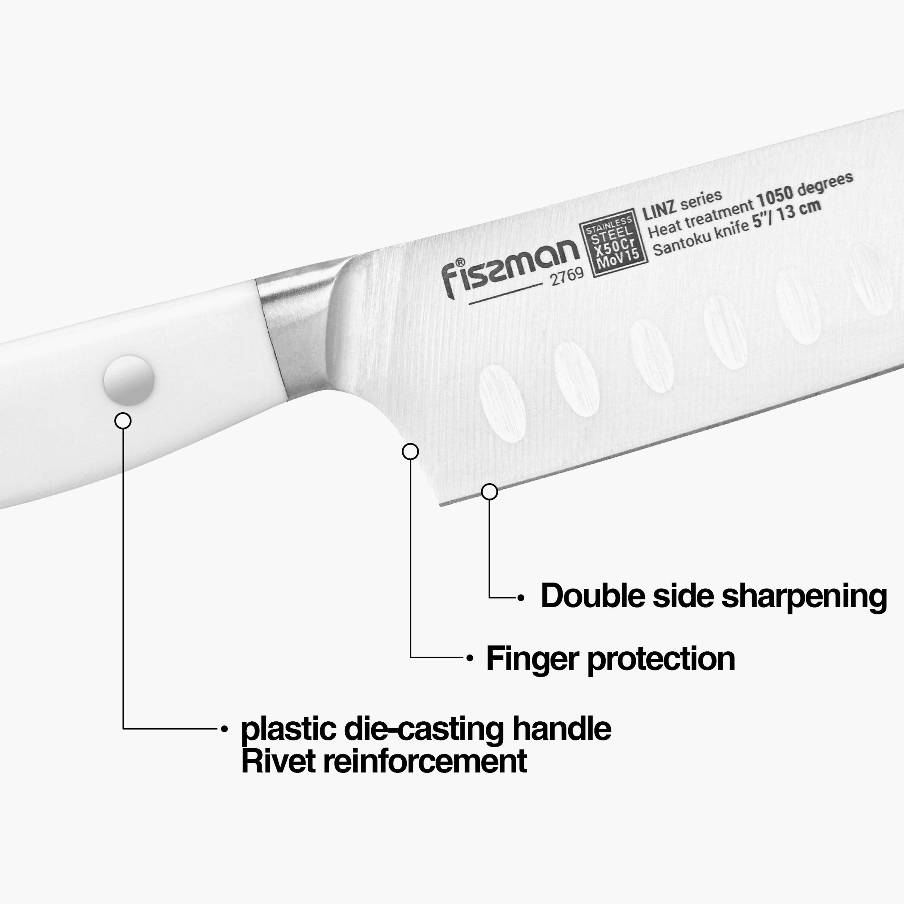 سكين سانتوكو 5 بوصة ستانلس ستيل من فيسمان - لينز-household-kitchen-kitchentoolsandutensils-knives-image-2