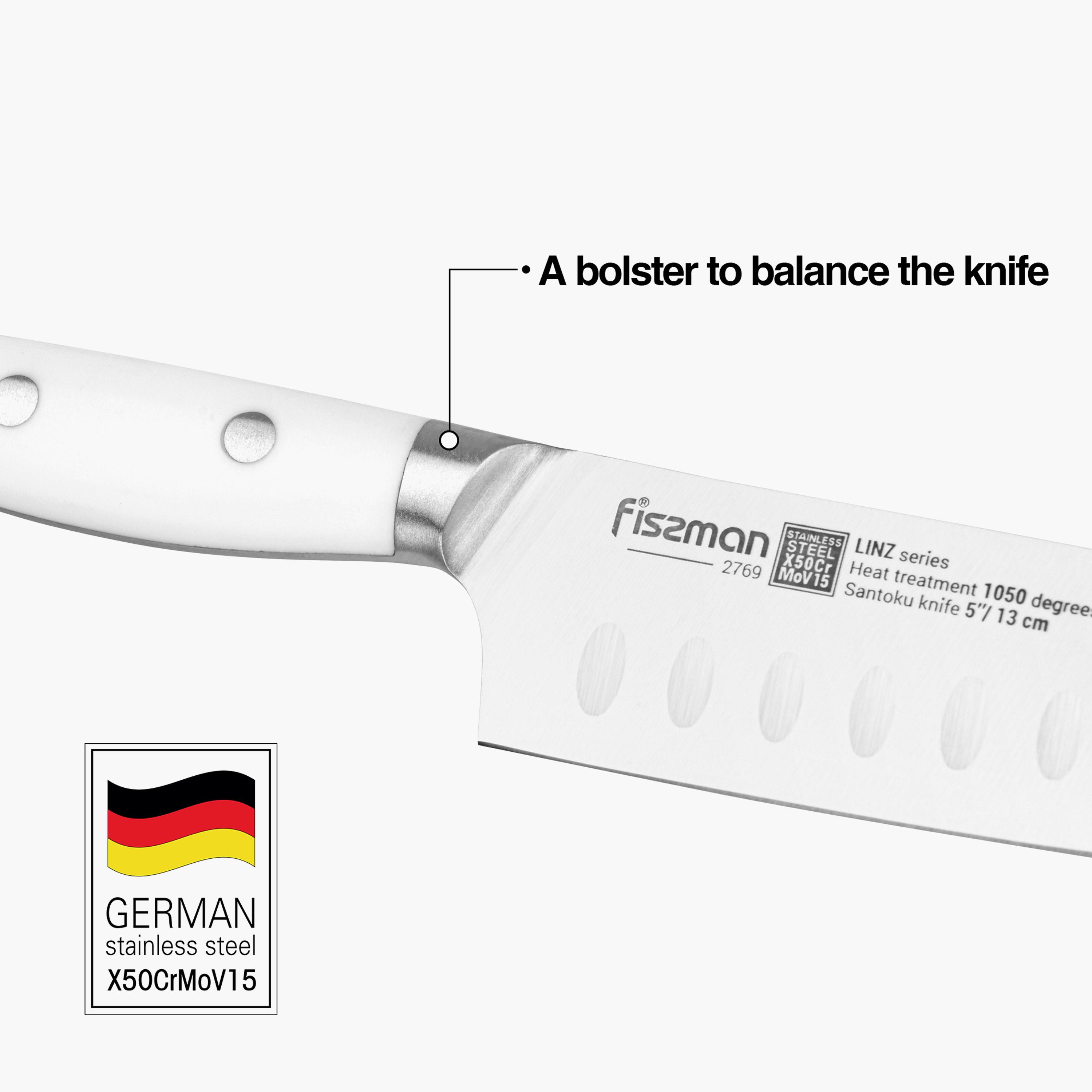 سكين سانتوكو 5 بوصة ستانلس ستيل من فيسمان - لينز-household-kitchen-kitchentoolsandutensils-knives-image-3