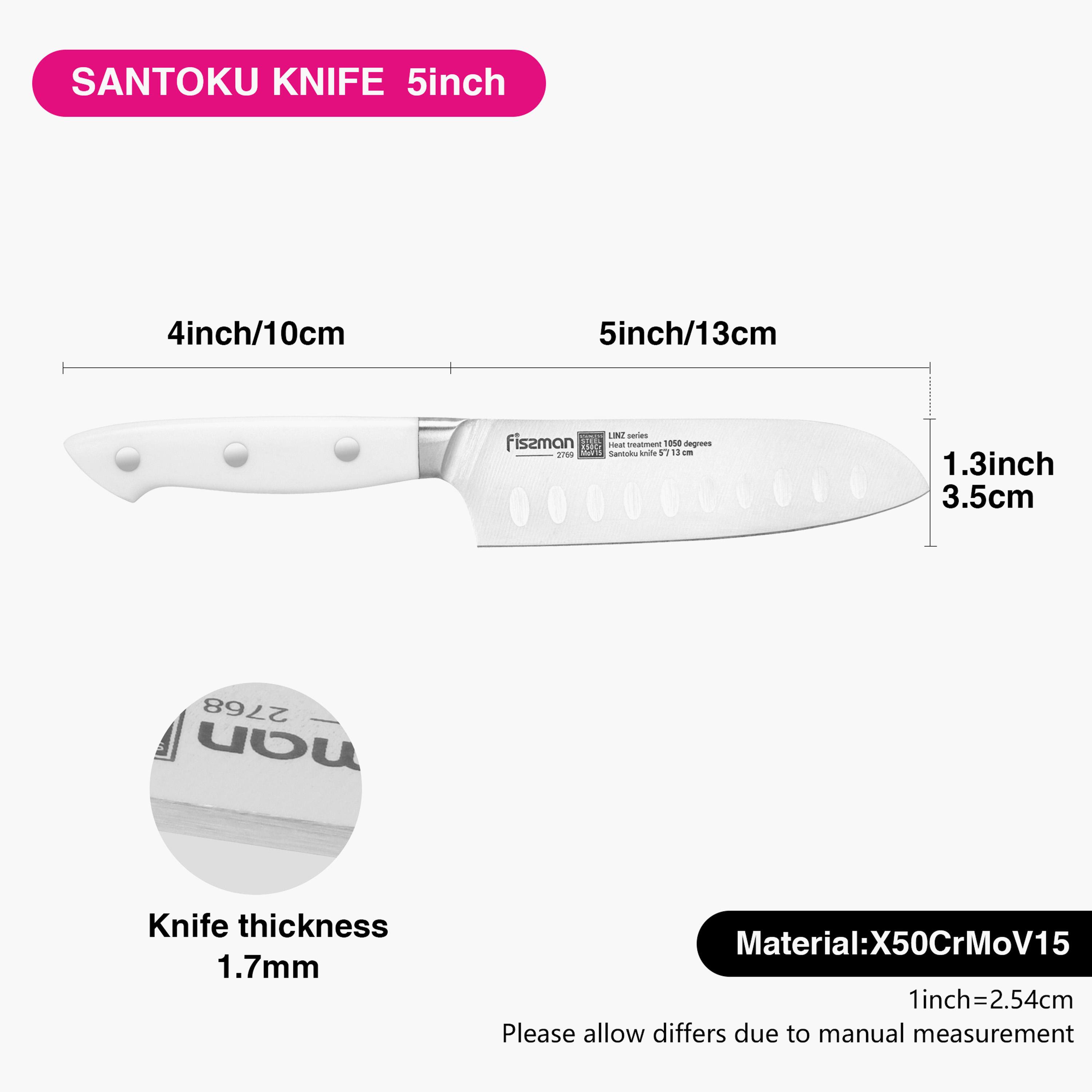 سكين سانتوكو 5 بوصة ستانلس ستيل من فيسمان - لينز-household-kitchen-kitchentoolsandutensils-knives-image-4