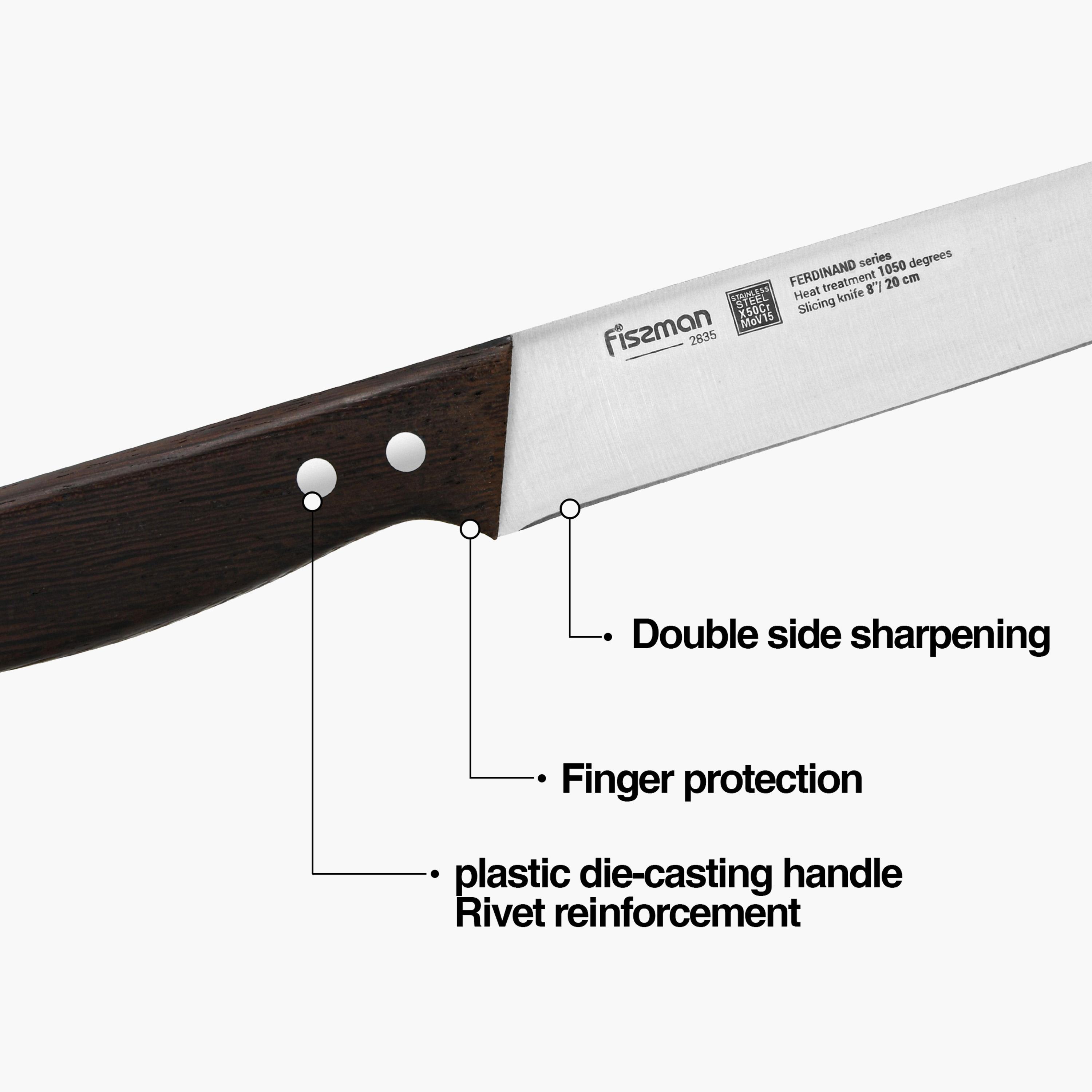 سكين تقطيع شرائح 8 بوصة ستانلس ستيل من فيسمان - فيرديناند-household-kitchen-kitchentoolsandutensils-knives-image-2