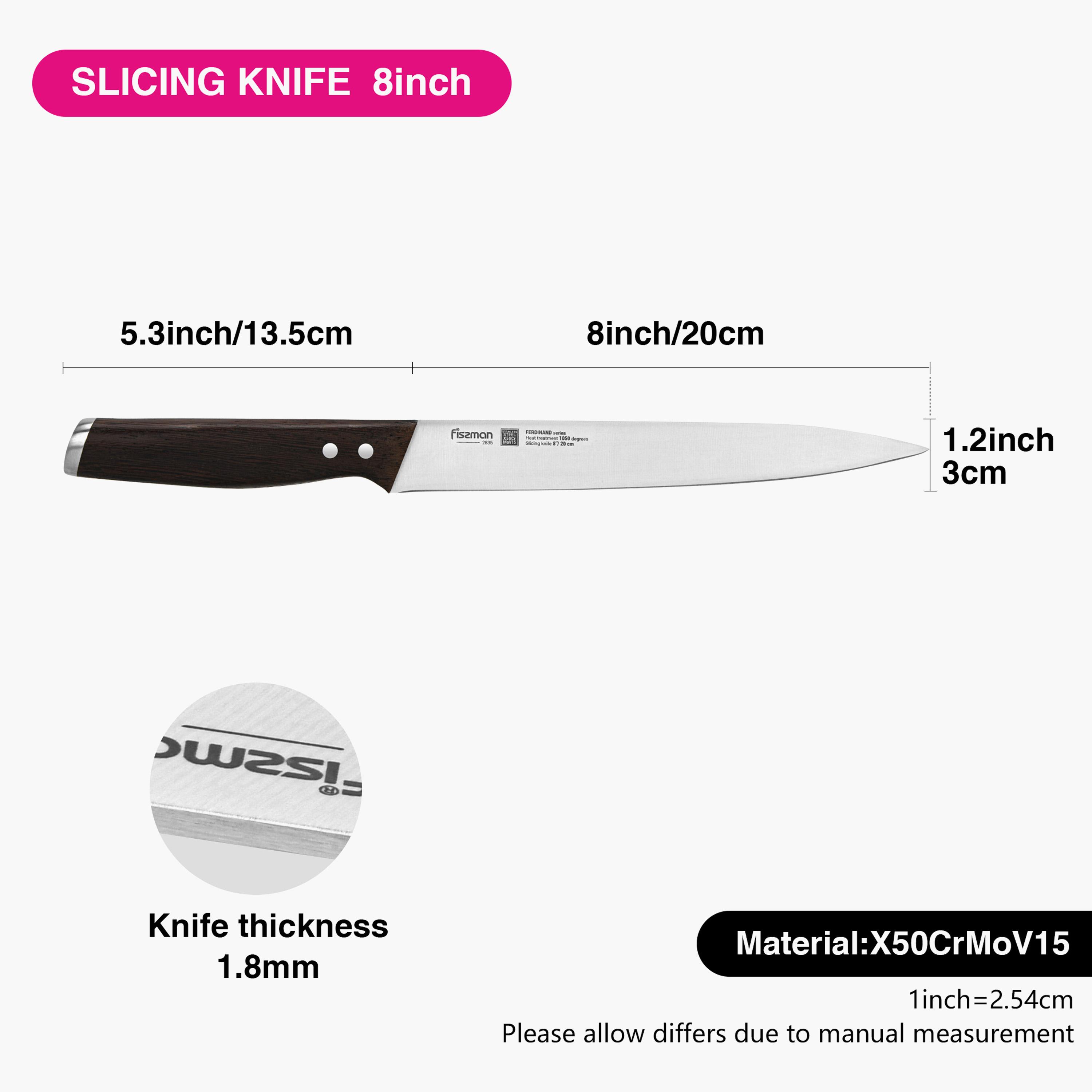 سكين تقطيع شرائح 8 بوصة ستانلس ستيل من فيسمان - فيرديناند-household-kitchen-kitchentoolsandutensils-knives-image-4