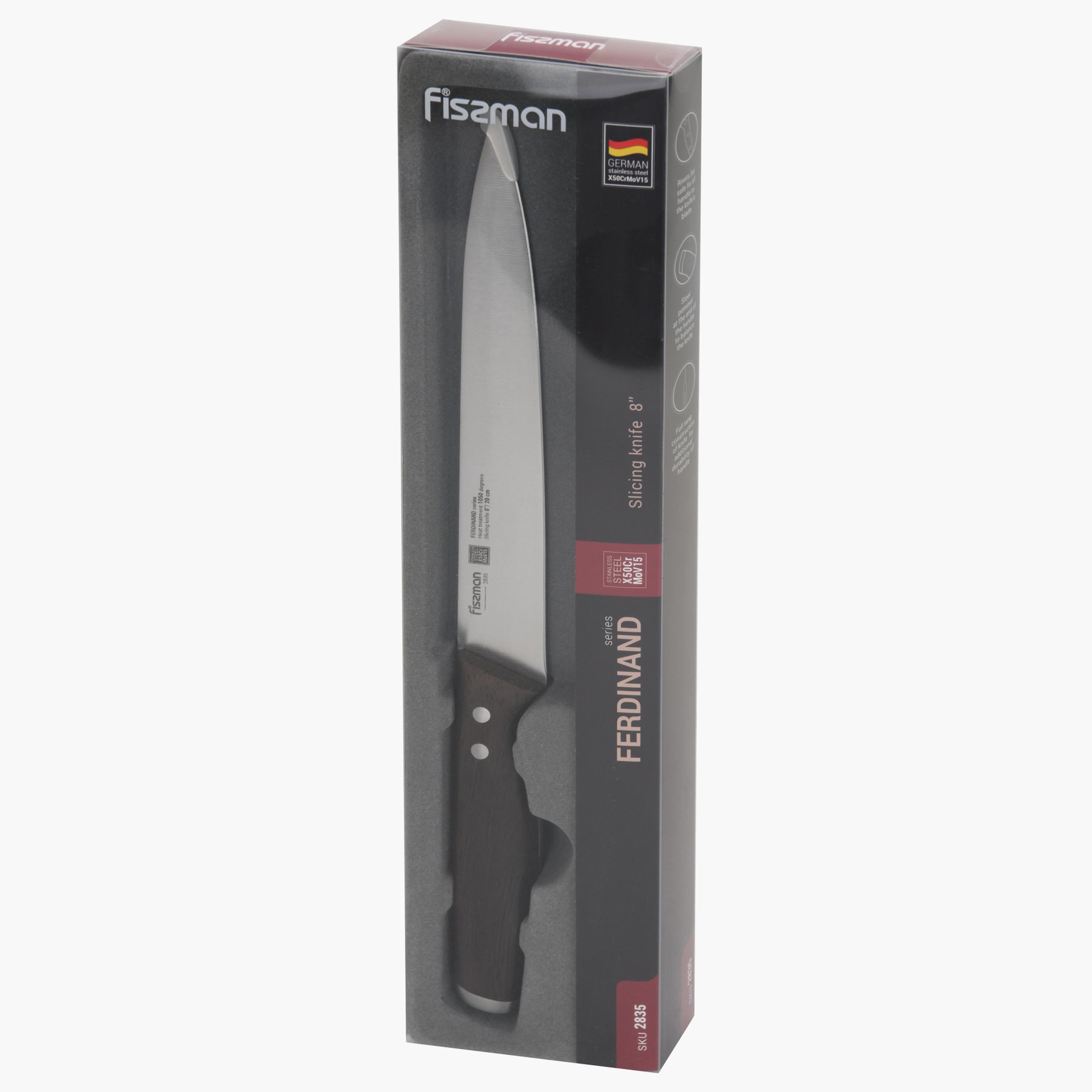 سكين تقطيع شرائح 8 بوصة ستانلس ستيل من فيسمان - فيرديناند-household-kitchen-kitchentoolsandutensils-knives-image-7
