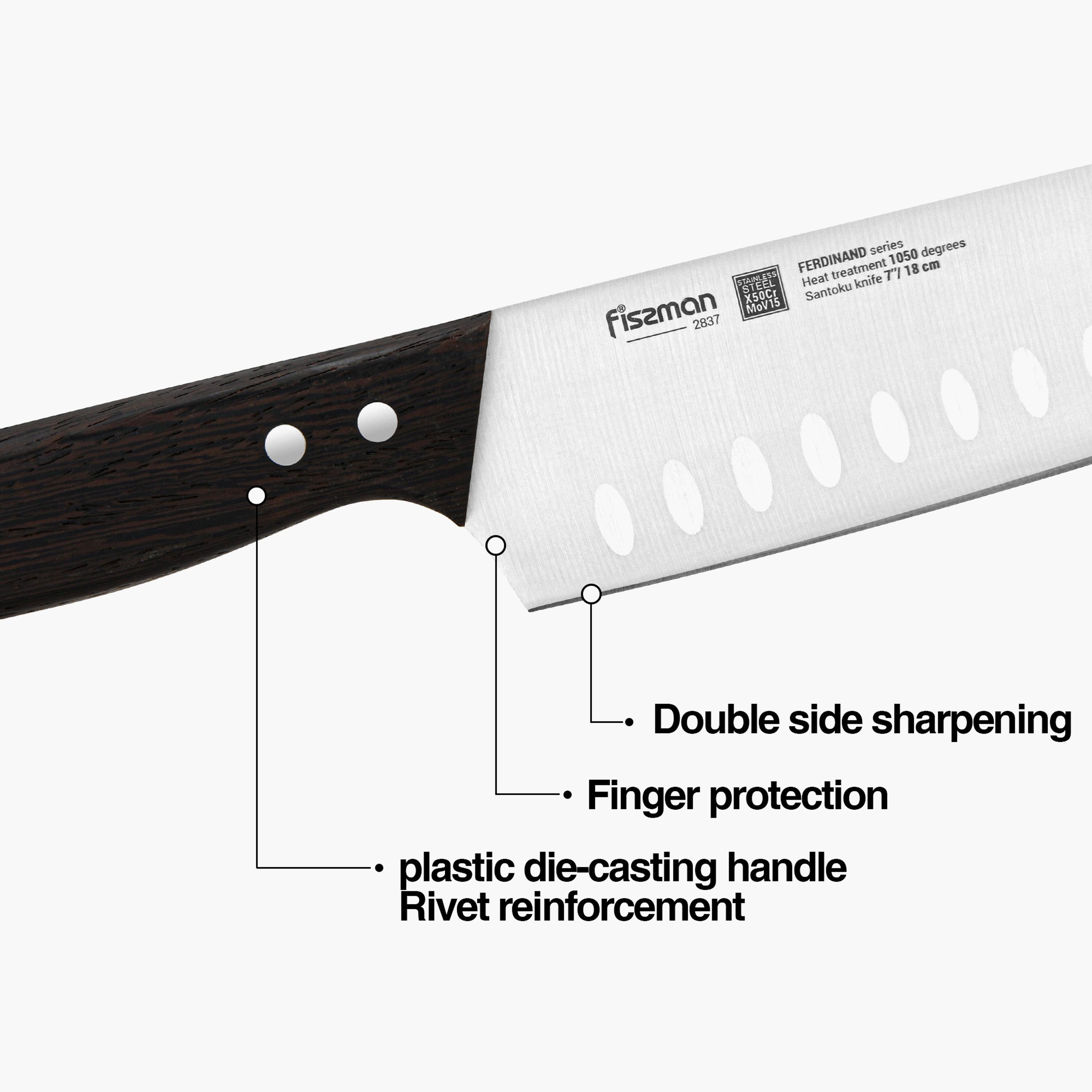 Ferdinand 7-inch Stainless Steel Santoku Knife-household-kitchen-kitchentoolsandutensils-knives-image-2