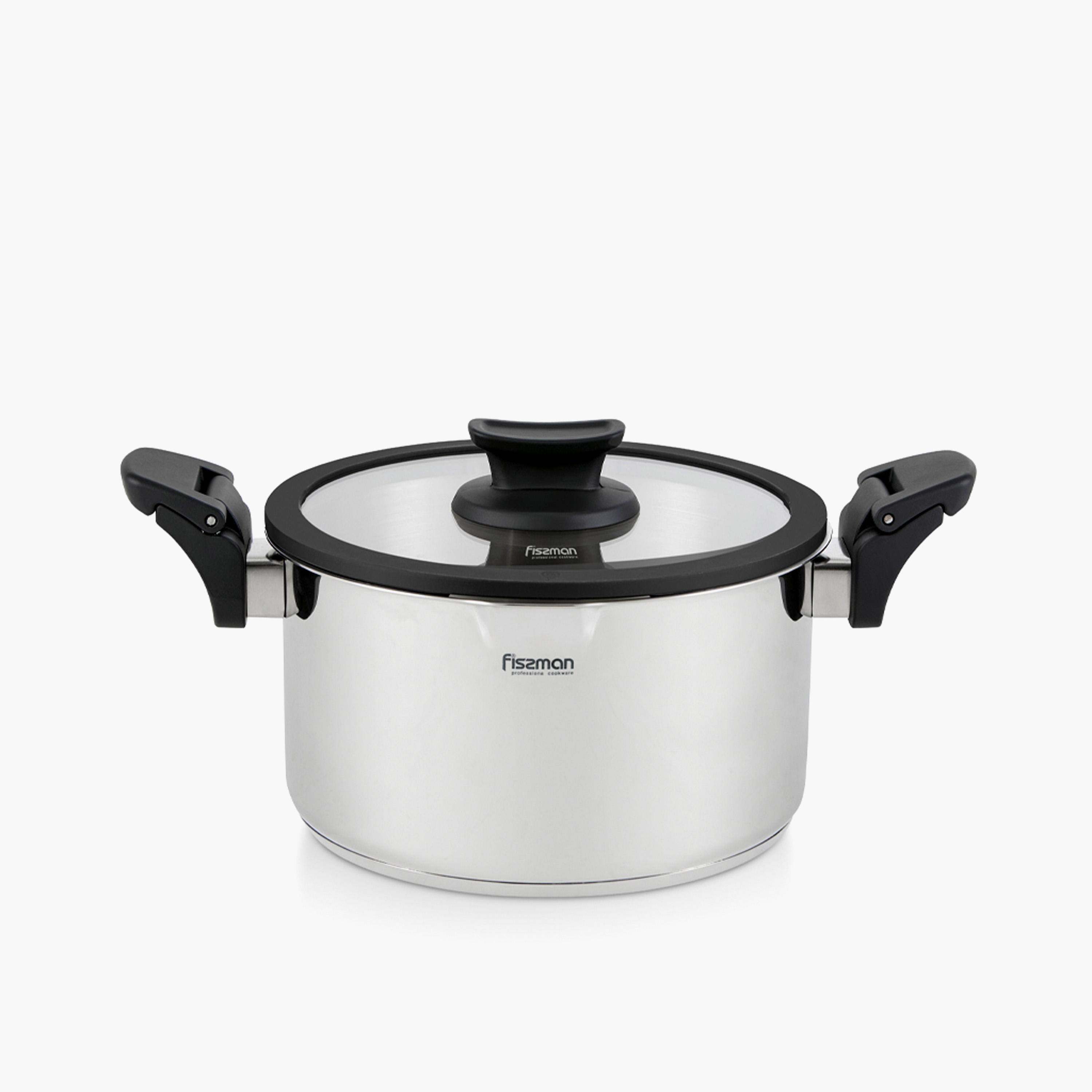 Lora Series Stainless Steel Stockpot with Glass Lid - 2.5 L-household-kitchen-cookware-potsandpans-image-1