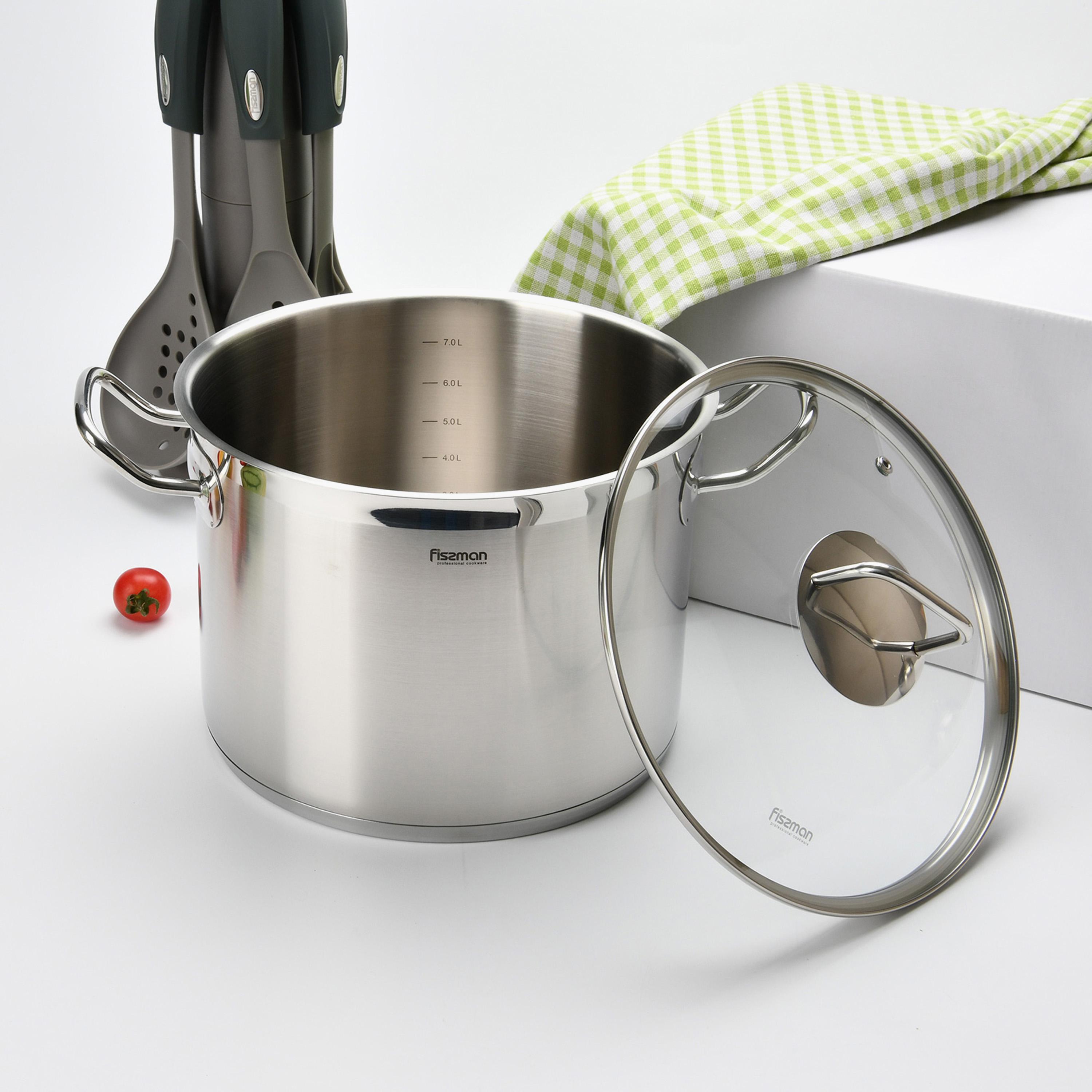 Tahara Series Stainless Steel Stockpot with Glass Lid - 15.2 L-household-kitchen-cookware-potsandpans-image-1
