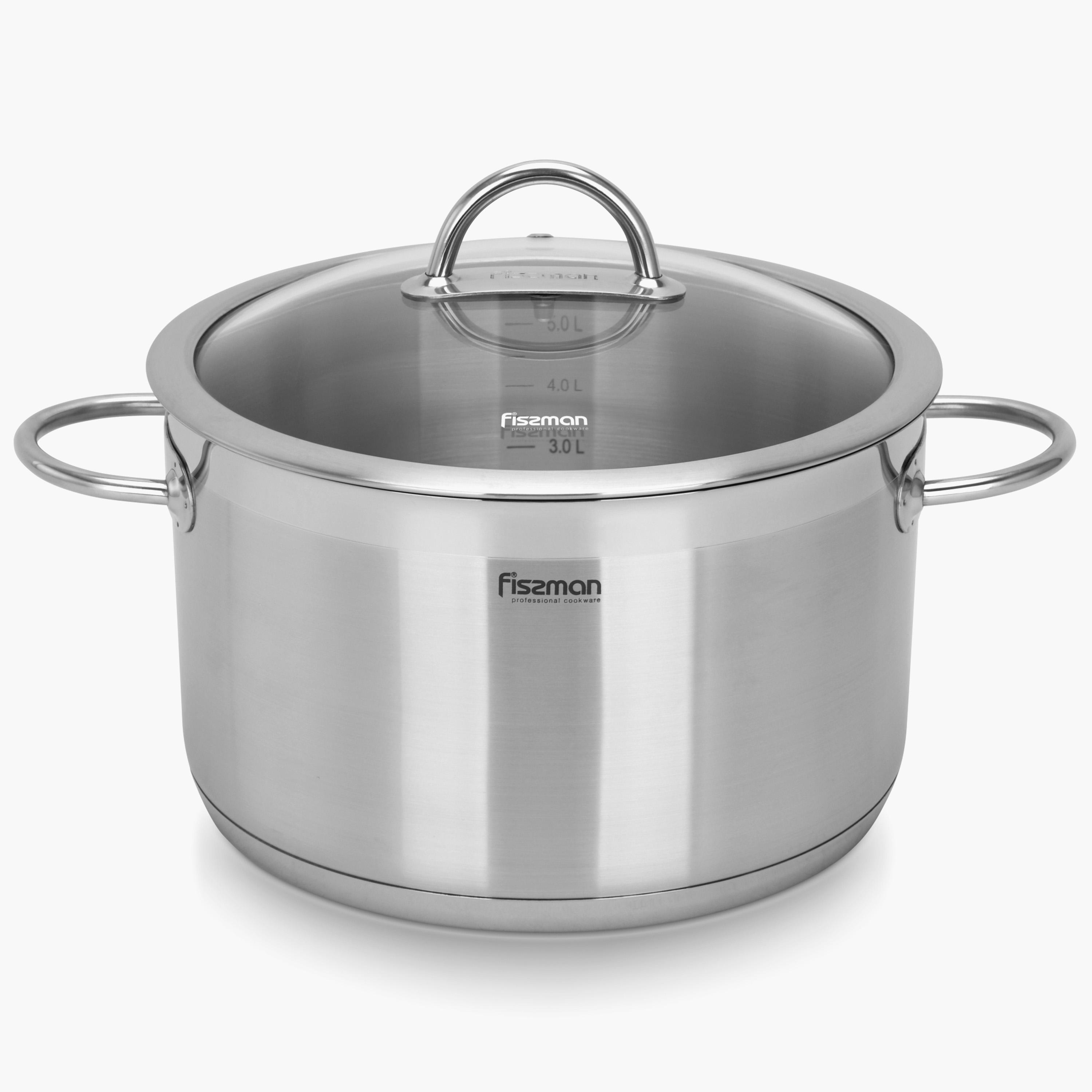 Fissman Benjamin Stainless Steel Stockpot with Lid - 6.3 L-household-kitchen-cookware-potsandpans-image-1