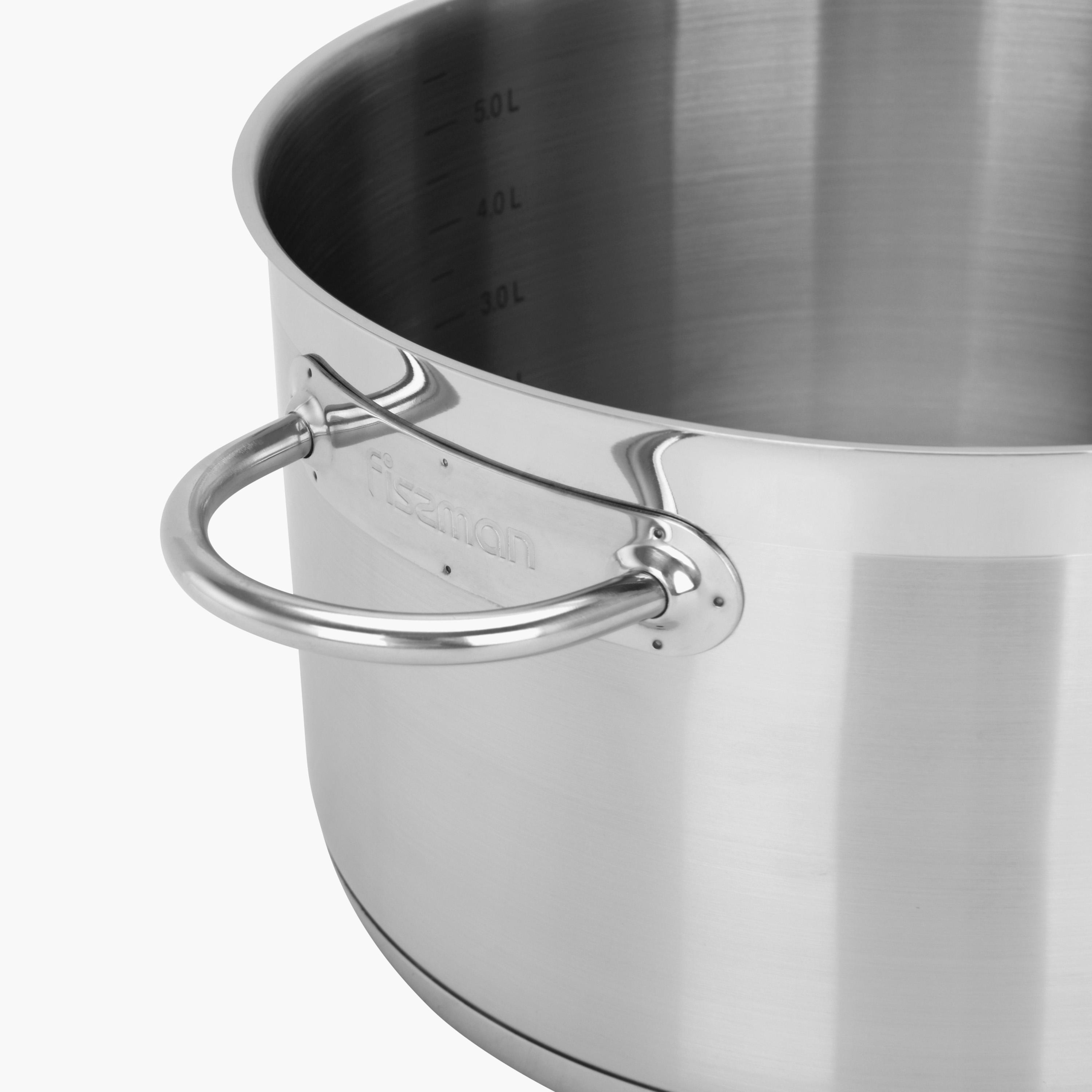 Fissman Benjamin Stainless Steel Stockpot with Lid - 6.3 L-household-kitchen-cookware-potsandpans-image-6