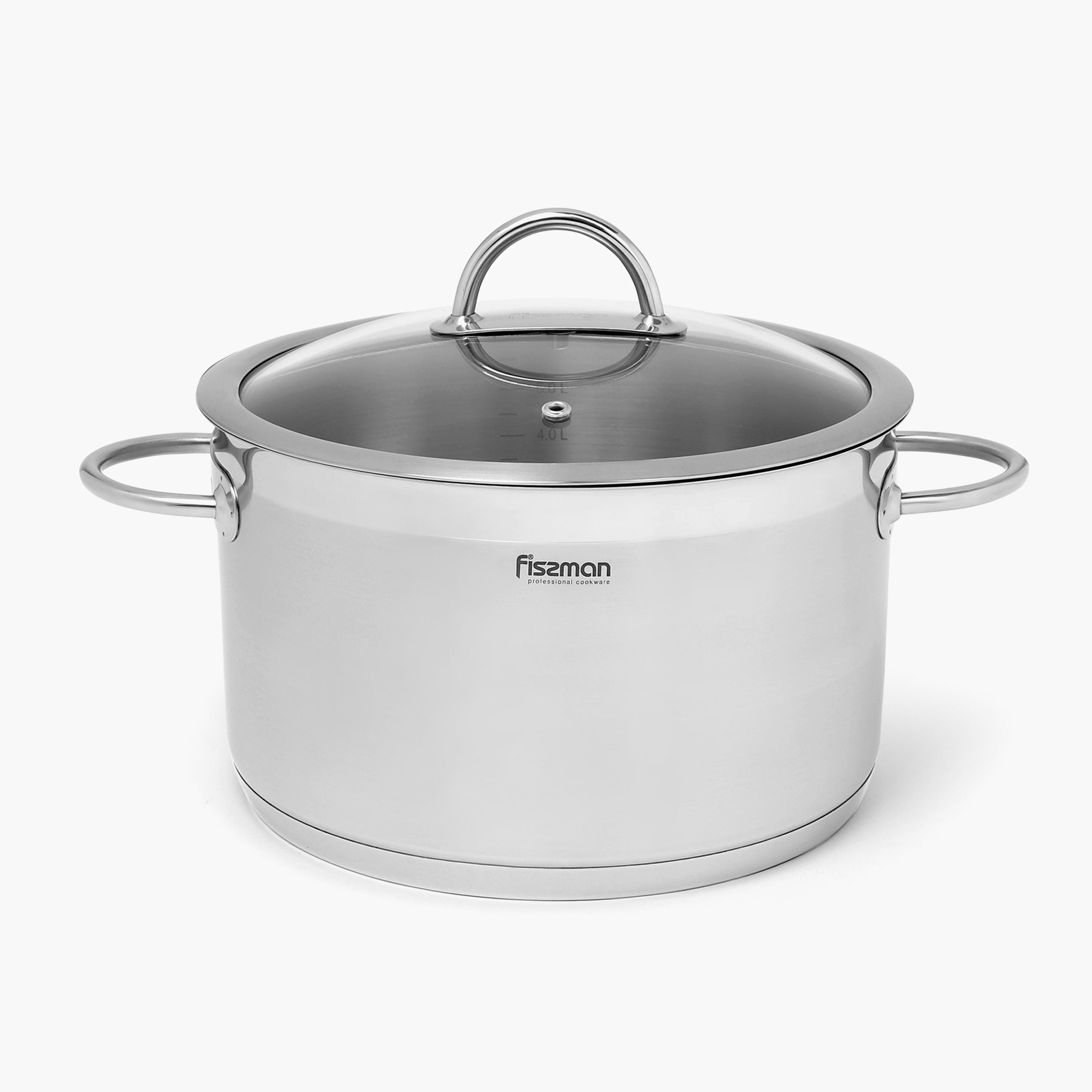 Fissman Benjamin Stainless Steel Casserole with Lid - 9.8 L-household-kitchen-cookware-potsandpans-image-1