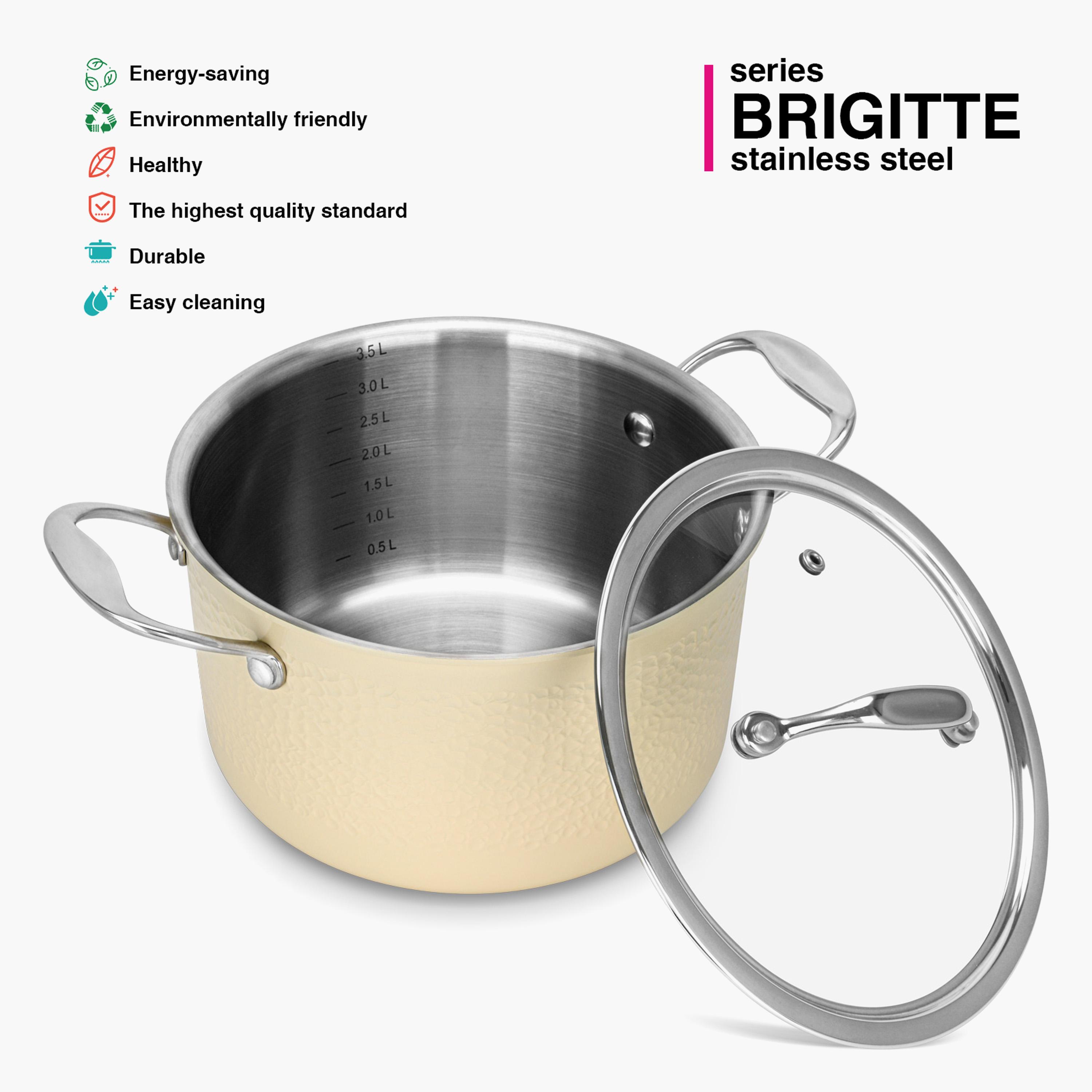 كسرولة ستانلس ستيل بغطاء زجاج بريجيت من فيسمان - 6 لتر-household-kitchen-cookware-potsandpans-image-2