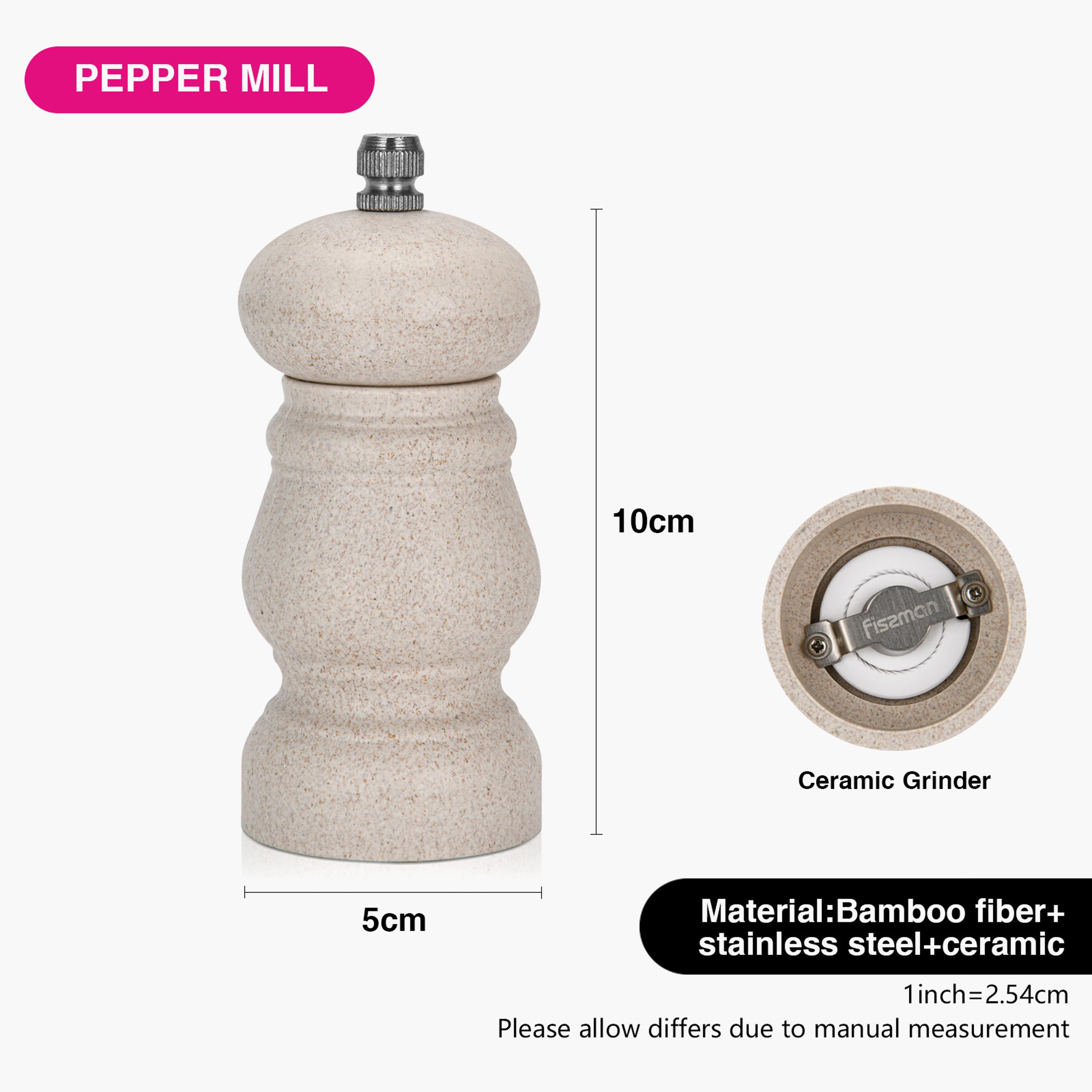 مطحنة فلفل خيزران من فيسمان - 10 سم-household-kitchen-foodstorage-saltandpeppershakers-image-2