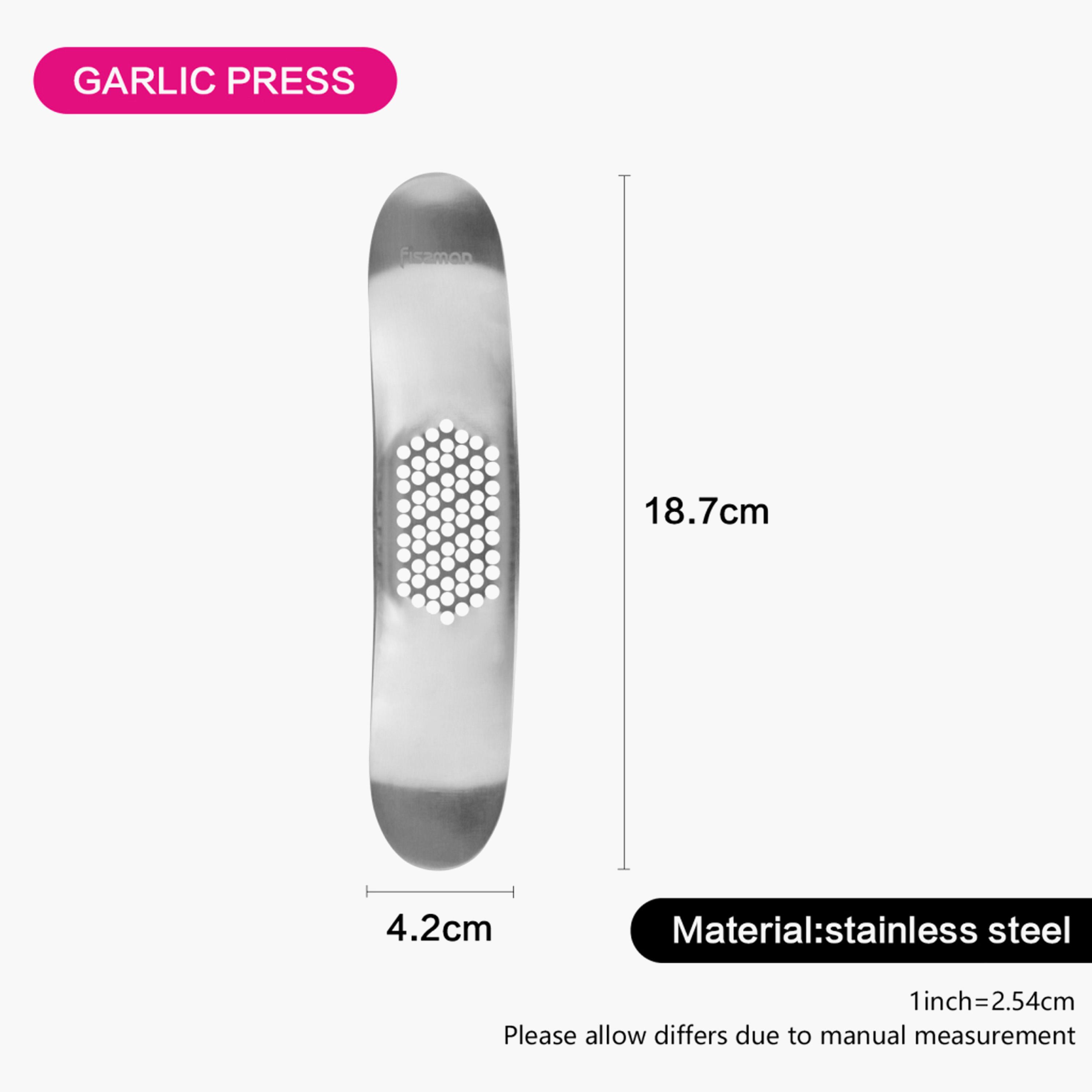 Stainless Steel Garlic Press - 18 cm-household-kitchen-kitchentoolsandutensils-foodpreparationtools-image-2