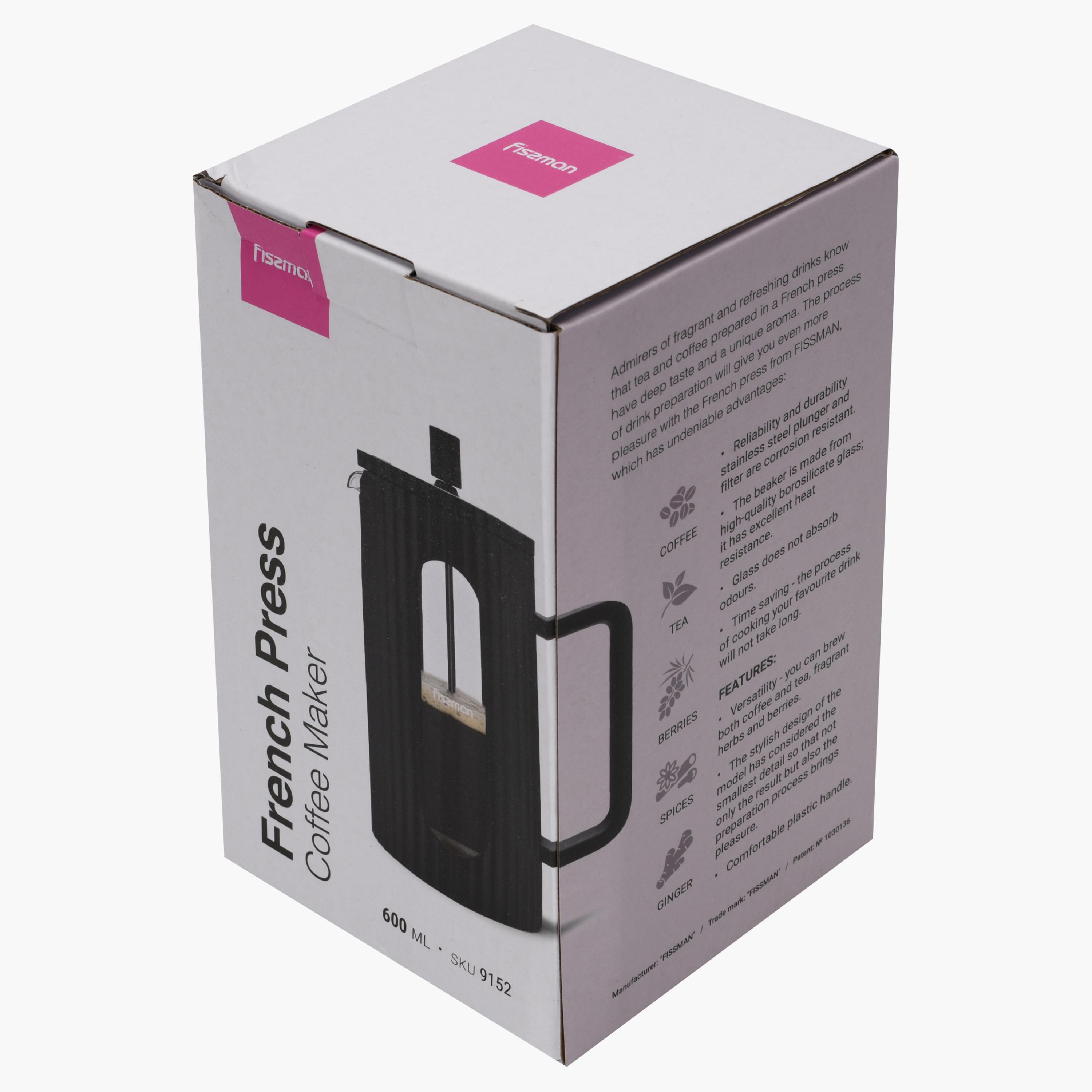 Heat-Resistant Borosilicate Glass French Press - 600 ml-household-dining-teaandcoffee-vacuumflaskscoffeeandteapots-image-5