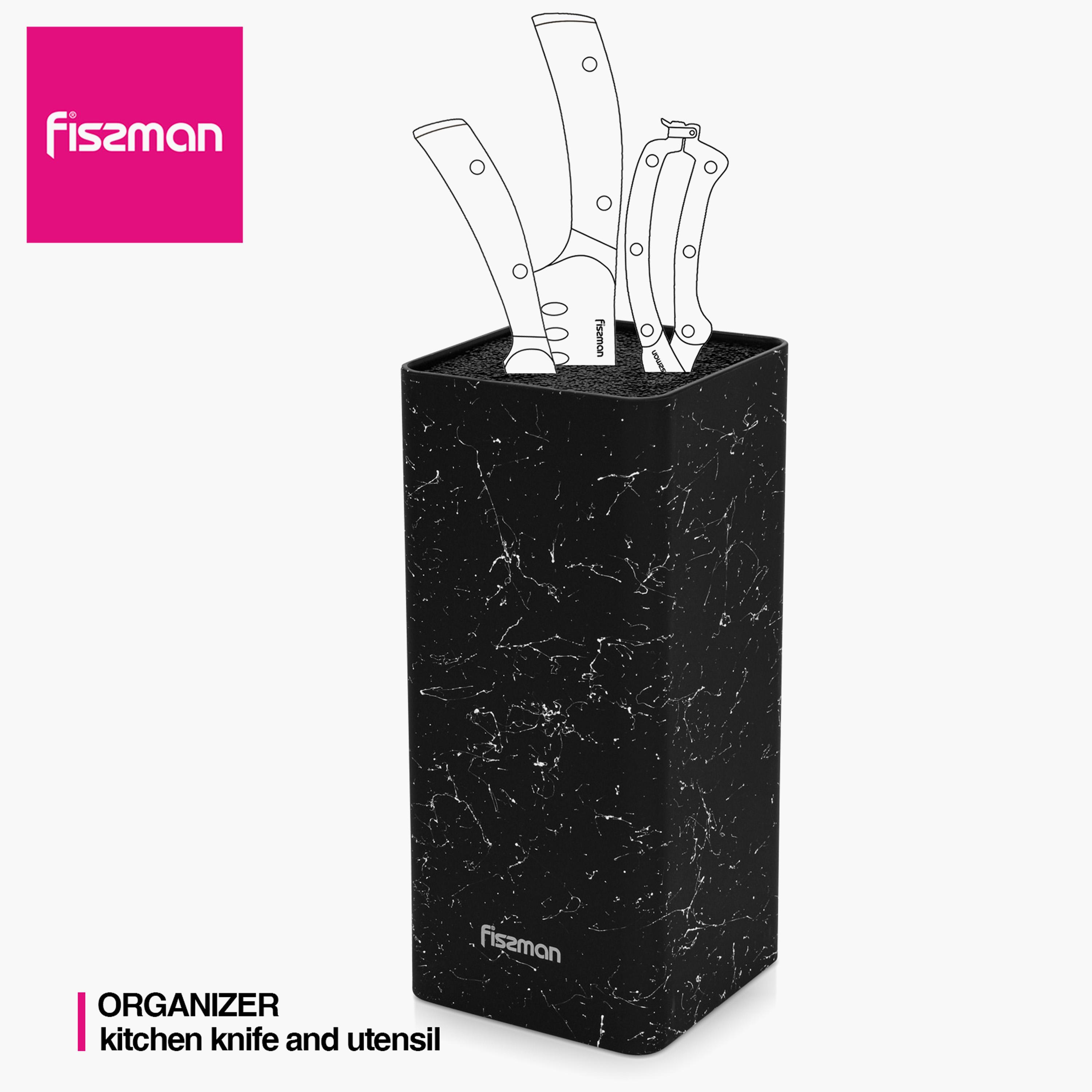 Square Kitchen Knife Organizer - 10 cms-household-kitchen-kitchenorganising-countertoporganising-image-5