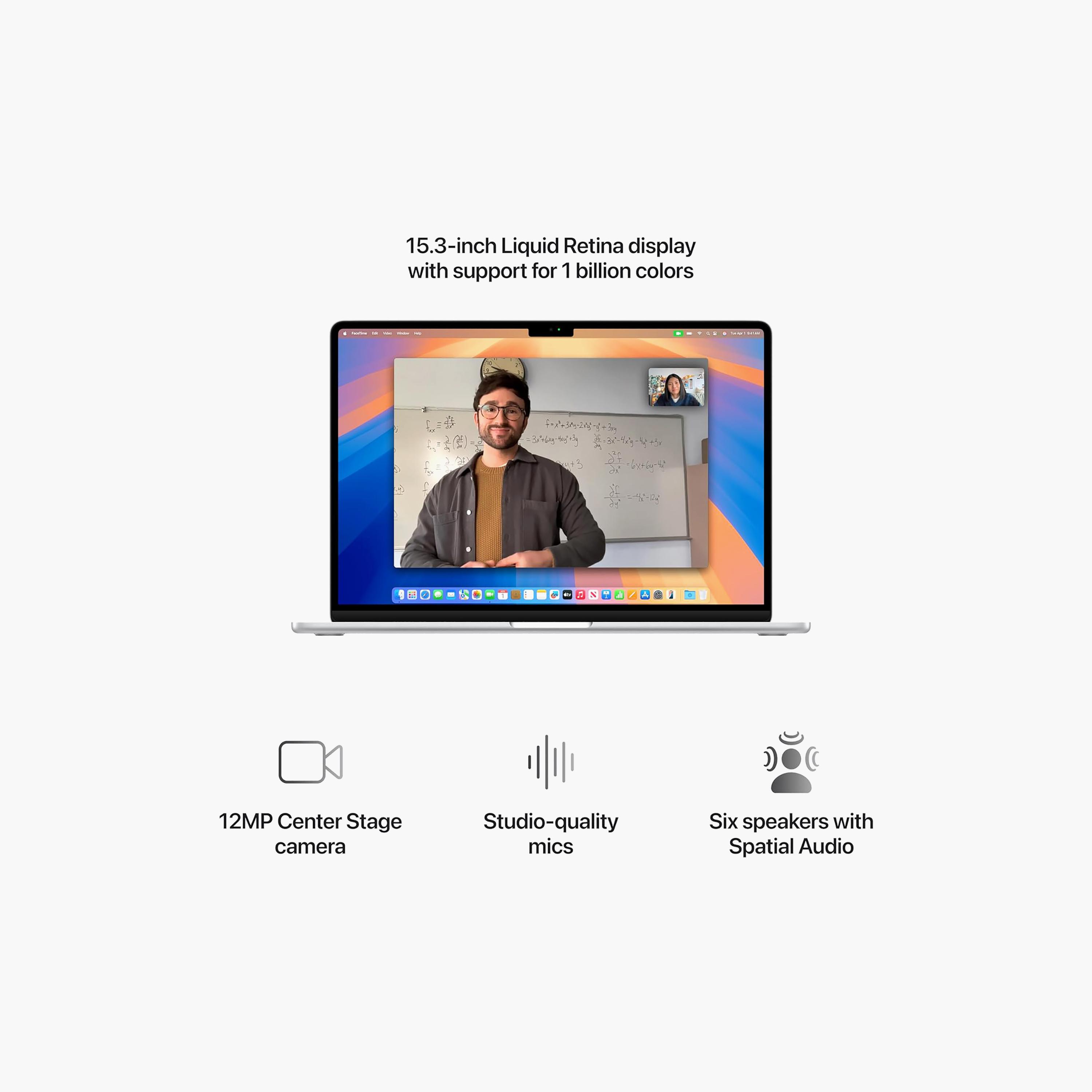 ماك بوك اير أبل، 15" معالج M4 معالج مركزي ورسومات 10 أنوية 24 جيجا SSD 512 جيجا - لوحة مفاتيح EN-electronics-laptops-image-4