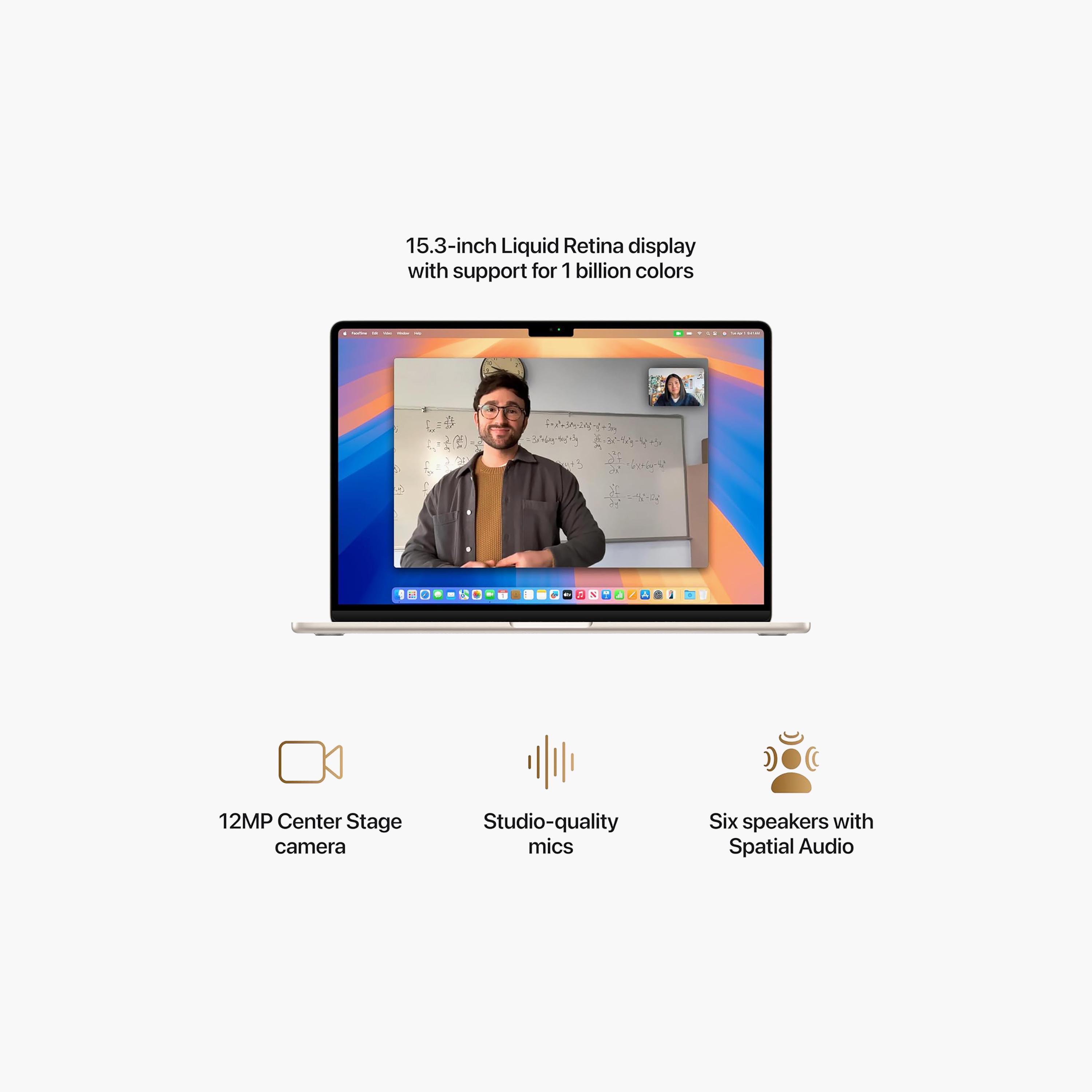Apple 15-inch MacBook Air M4 chip with 10-core CPU & GPU, 16GB, 256GB SSD - English-Arabic Keyboard-electronics-laptops-image-5