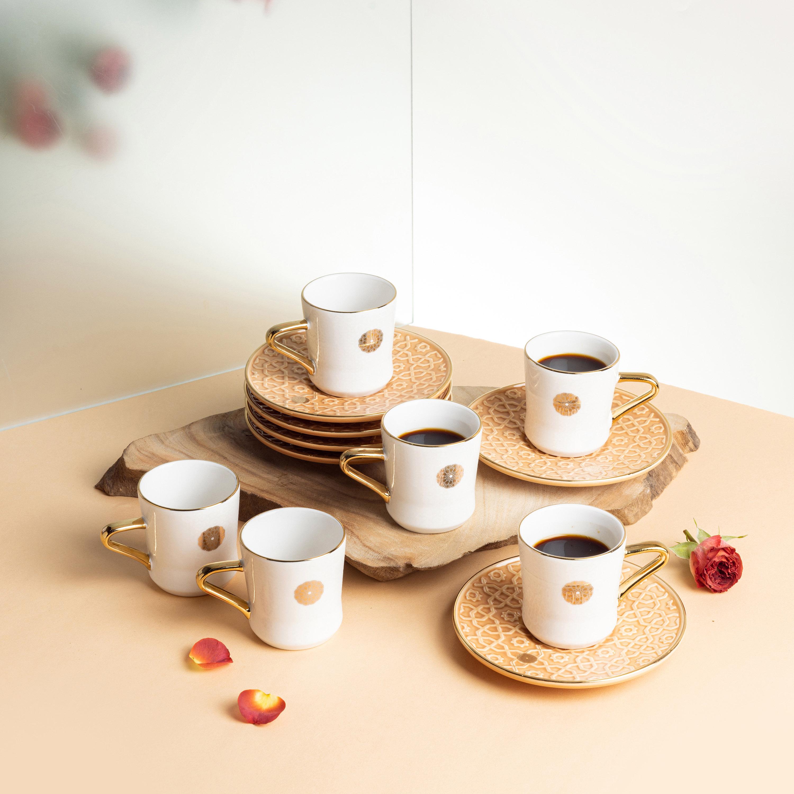 Porcelain 12-Piece Coffee Cup and Saucer Set-household-dining-teaandcoffee-teaandcoffeesets-image-1
